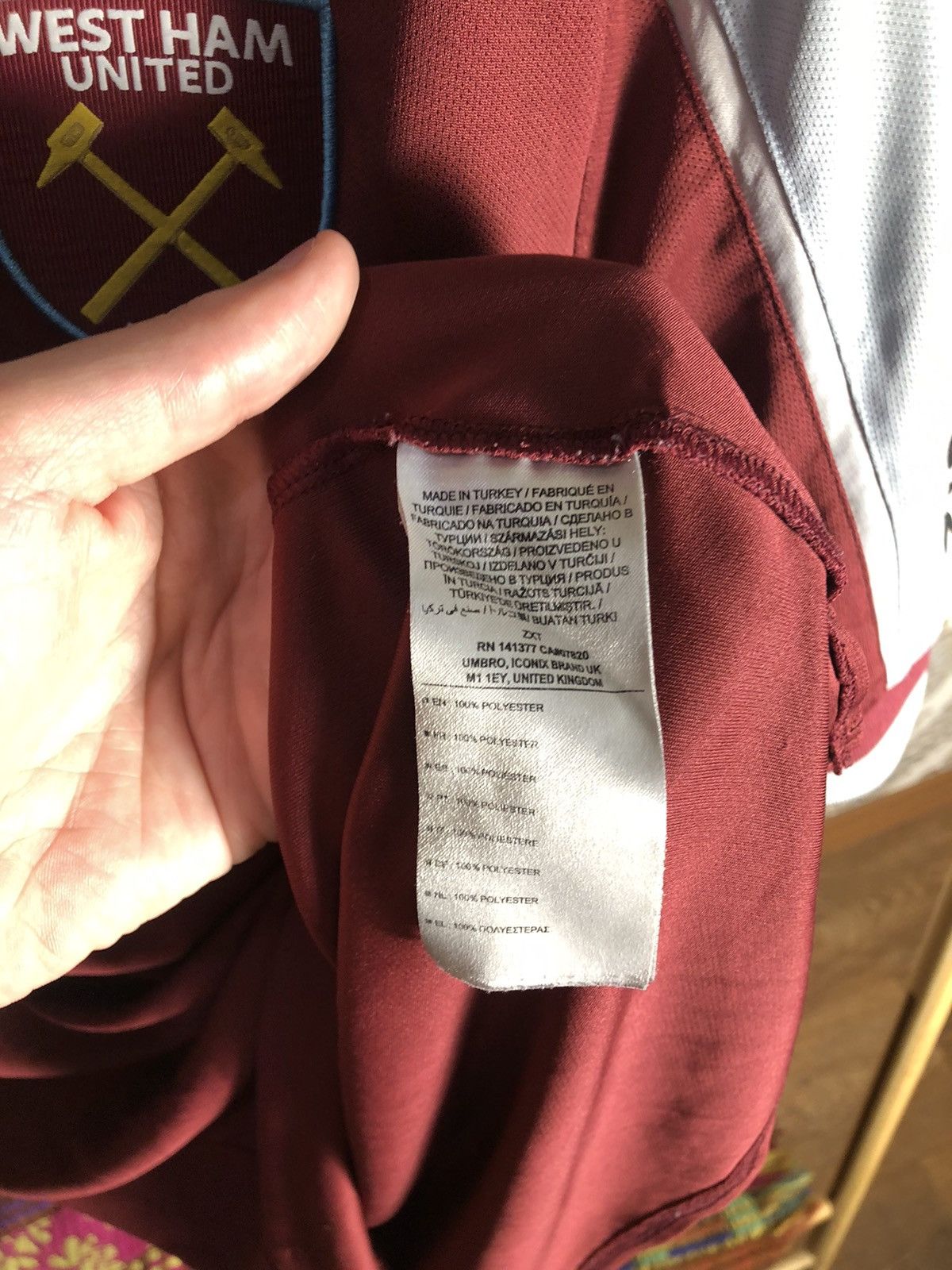 Other VERY RARE UMBRO WEST HAM UNITED ENGLAND SOCCET JERSEY RETRO Size US XXL / EU 58 / 5 - 5 Thumbnail