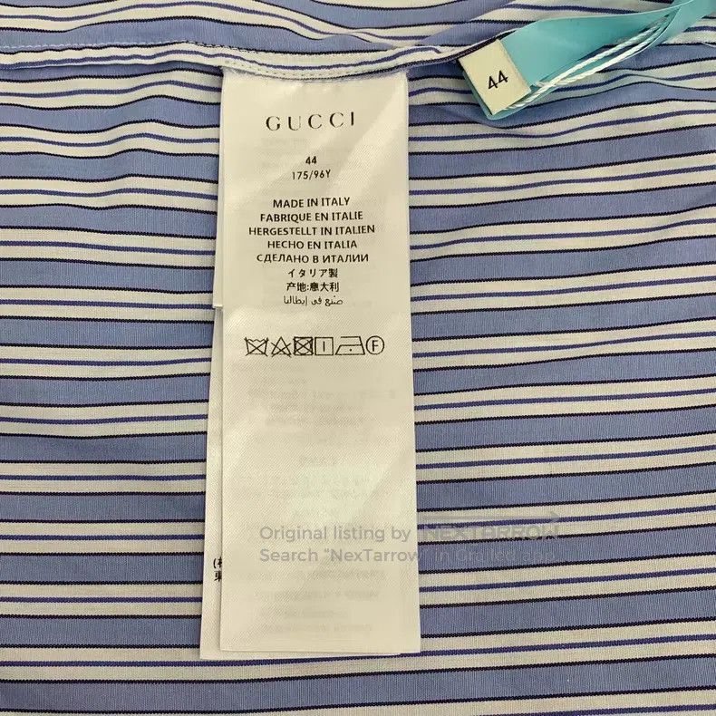 Gucci Gucci Blue vertical striped cotton lapel single-breasted l Size M / US 6-8 / IT 42-44 - 8 Thumbnail
