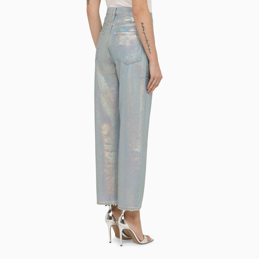 Frame o1d2blof0824 Cropped Denim Jeans in Light Blue Size 28" / US 6 / IT 42 - 4 Thumbnail