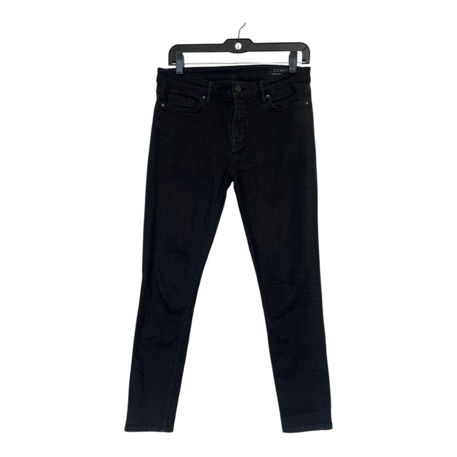 Allsaints AllSaints Mast Fit Black Skinny Jeans Denim Size W32 Size 32" / US 10 / IT 46 - 1 Thumbnail