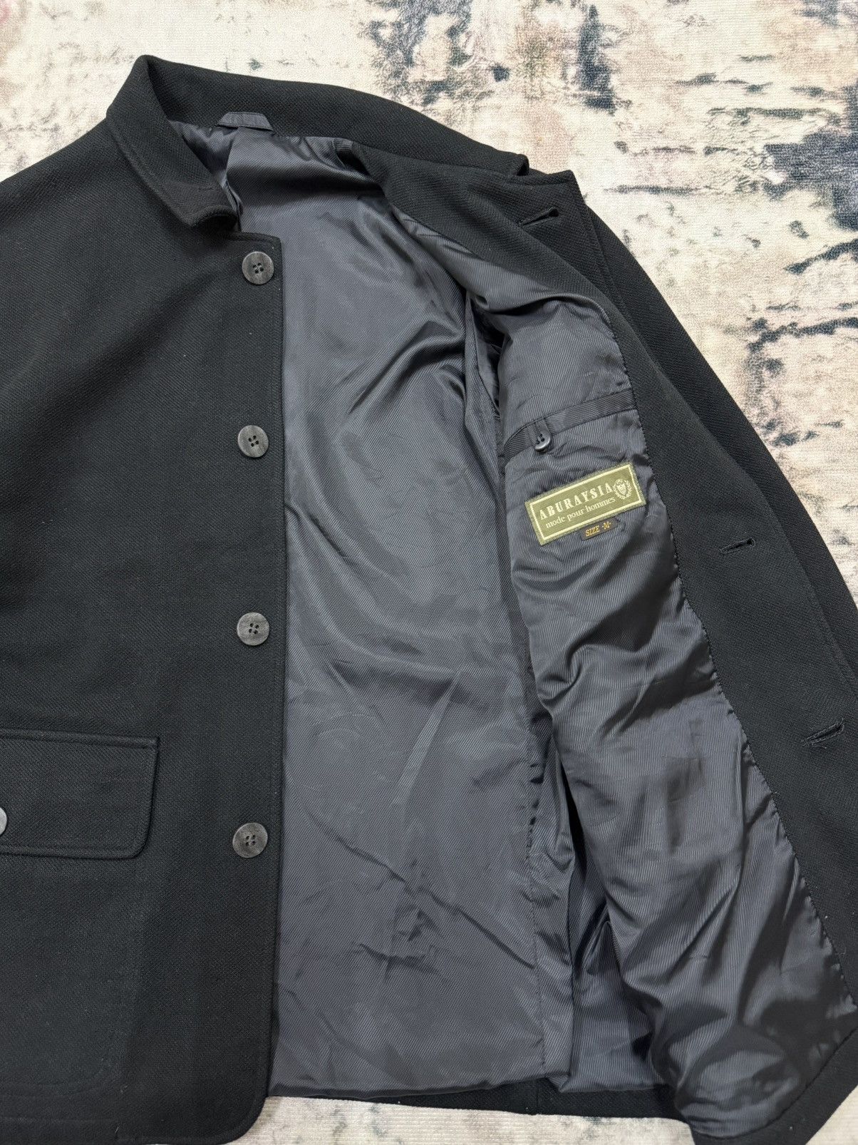 Japanese Brand Aburaysia mode pour homme wool button up jacket Size US M / EU 48-50 / 2 - 5 Thumbnail