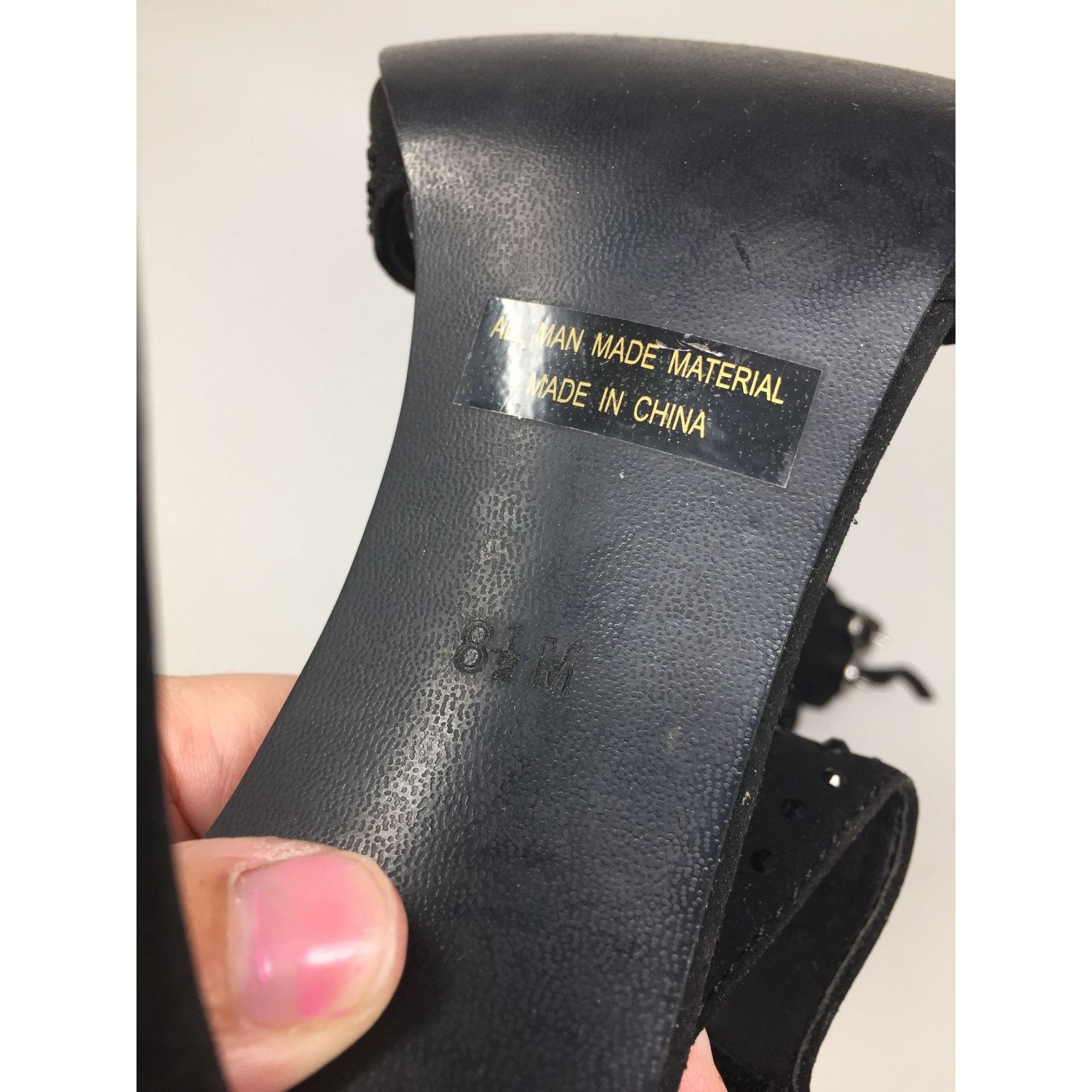 Other Womens Size 8.5 Touch Ups Black High Heels with Rhinestones Size US 8.5 / IT 38.5 - 7 Thumbnail