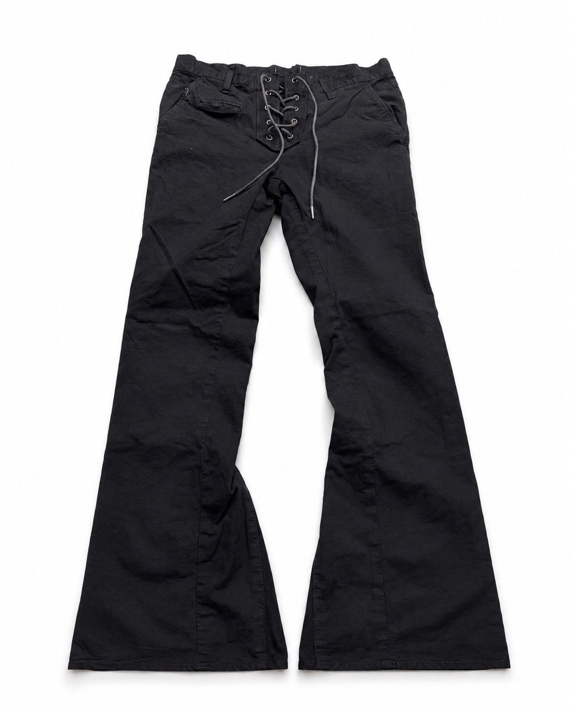 Japanese Brand Helmut lang Custom Lace up flare pants Size US 28 / EU 44 - 1 Thumbnail