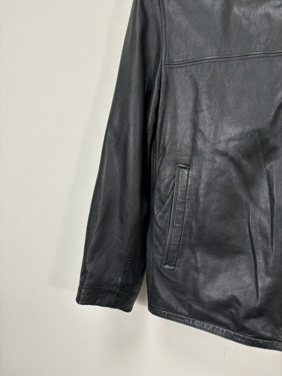 Gimo's Gimo’s Vintage Men’s Black Full Zip Italian Leather Jacket Size US S / EU 44-46 / 1 - 5 Thumbnail