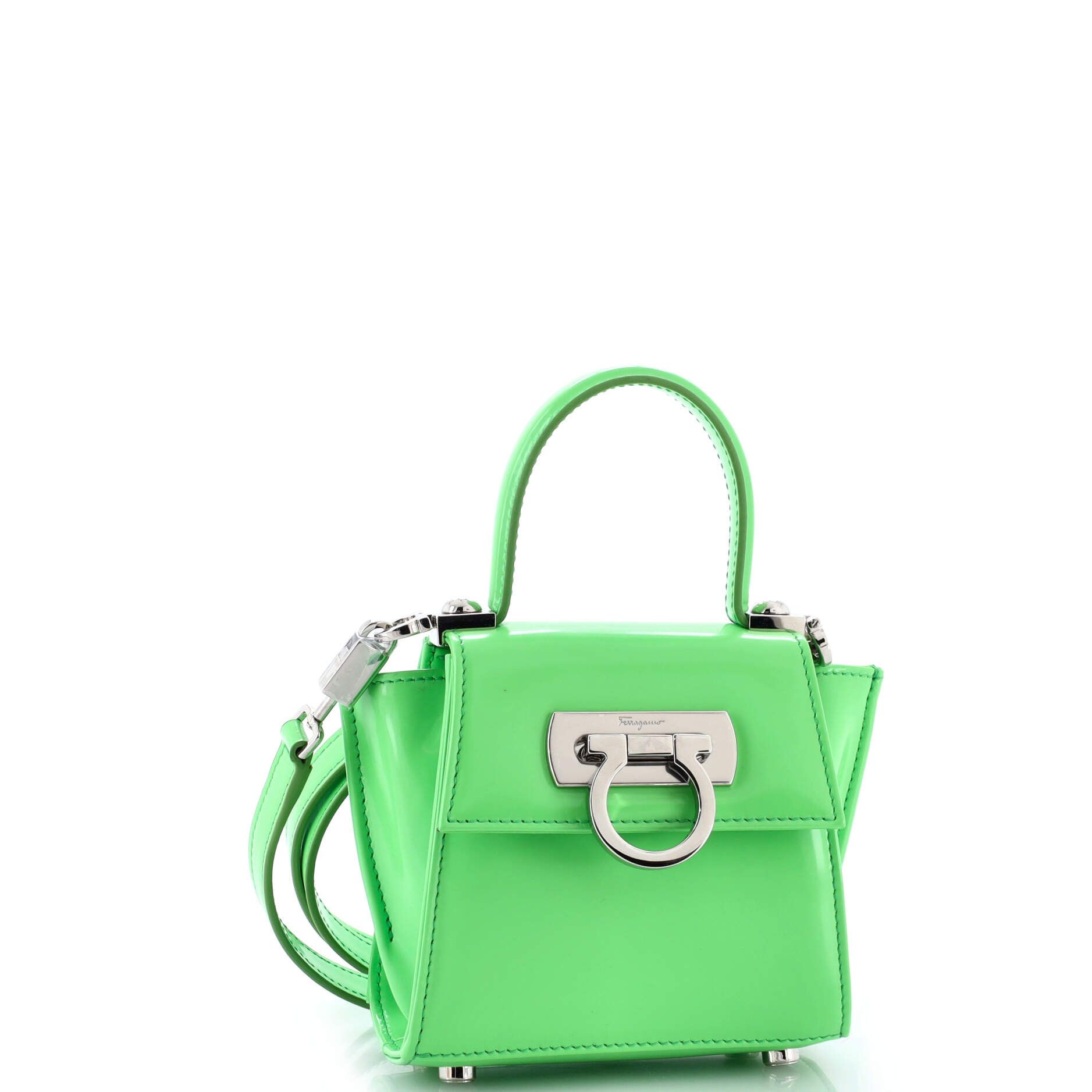 Salvatore Ferragamo Iconic top handle bag leather micro Size ONE SIZE - 1 Thumbnail