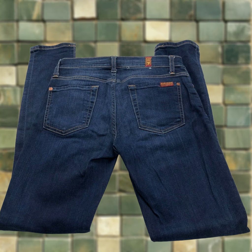 7 For All Mankind 7 For All Mankind The Slim Cigarette Jeans Low Rise Denim 7 For All Mankind Blue 25 27W 29L Womens Jeans Slimming 5-Pocket Size 42" / US 20 - 1 Thumbnail