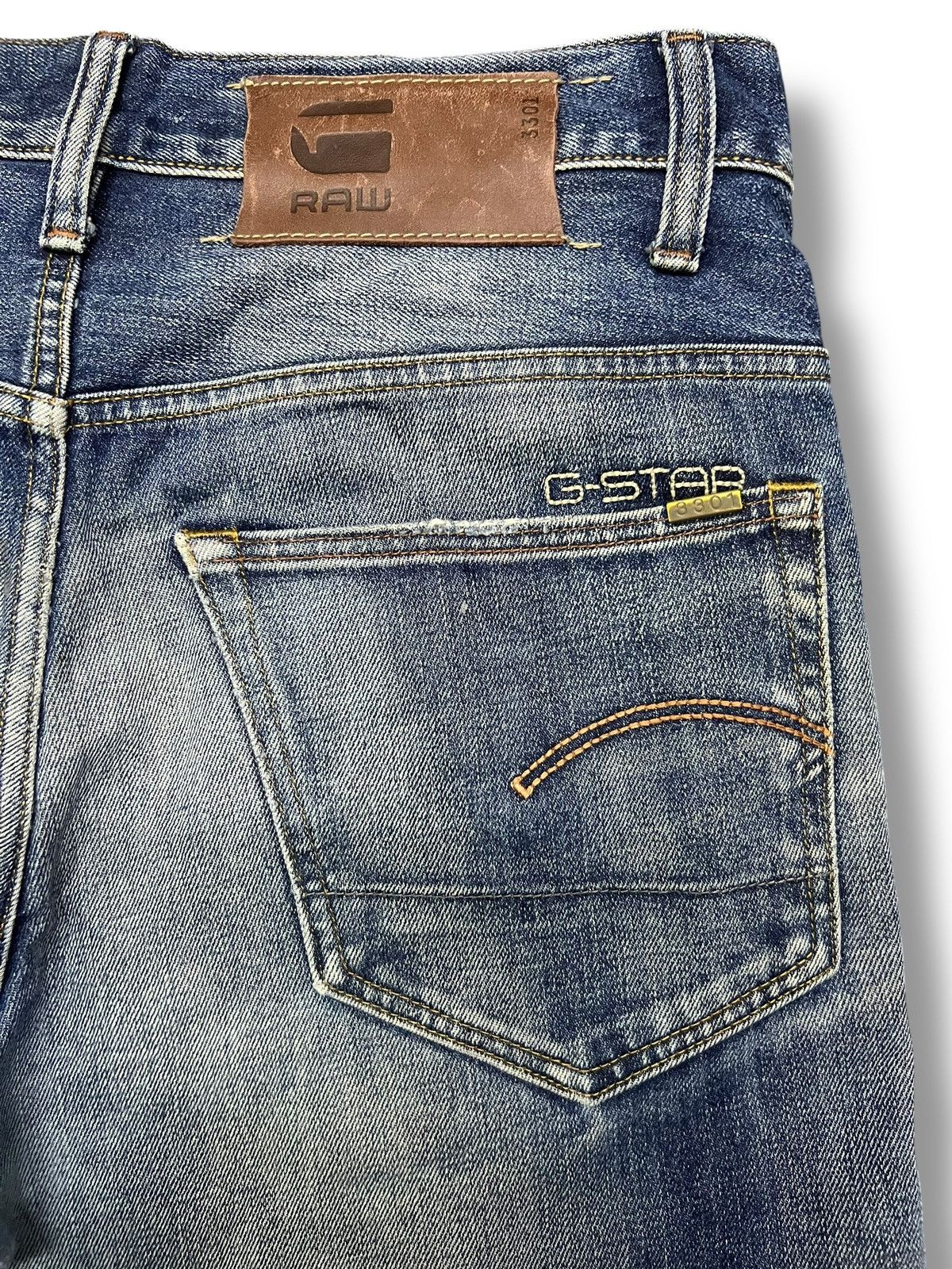 G-Star Vintage G-Star Raw 3301 - Faded Whisker Wash, Distressed Size US 32 / EU 48 - 11 Thumbnail