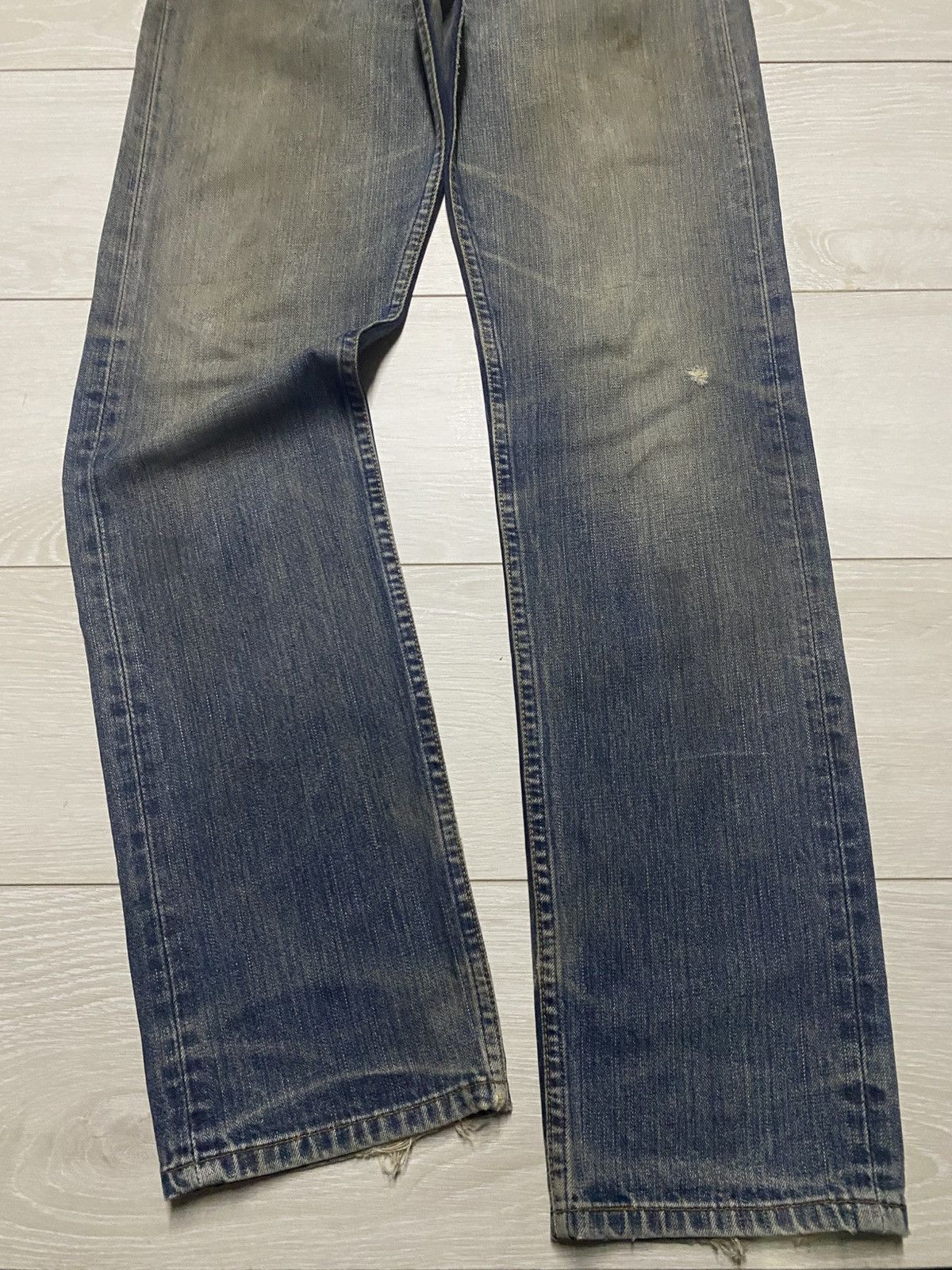 Levi's Vintage Levis 505 Mud Wash Distressed Skinny Jeans Size US 30 / EU 46 - 5 Thumbnail