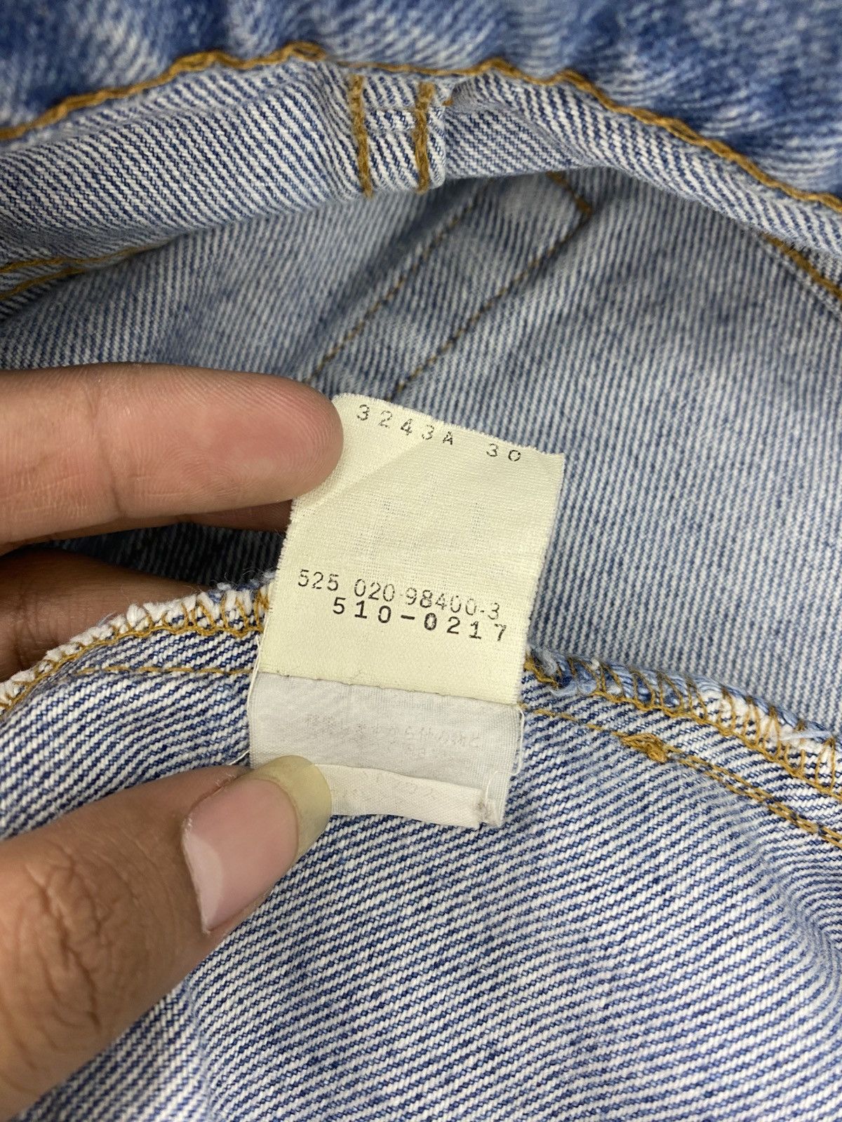 Levi's Vintage Clothing 🇺🇸1990s Vintage Levis 501 USA Straight 36x33 Light Blue Jeans Size US 33 - 10 Thumbnail