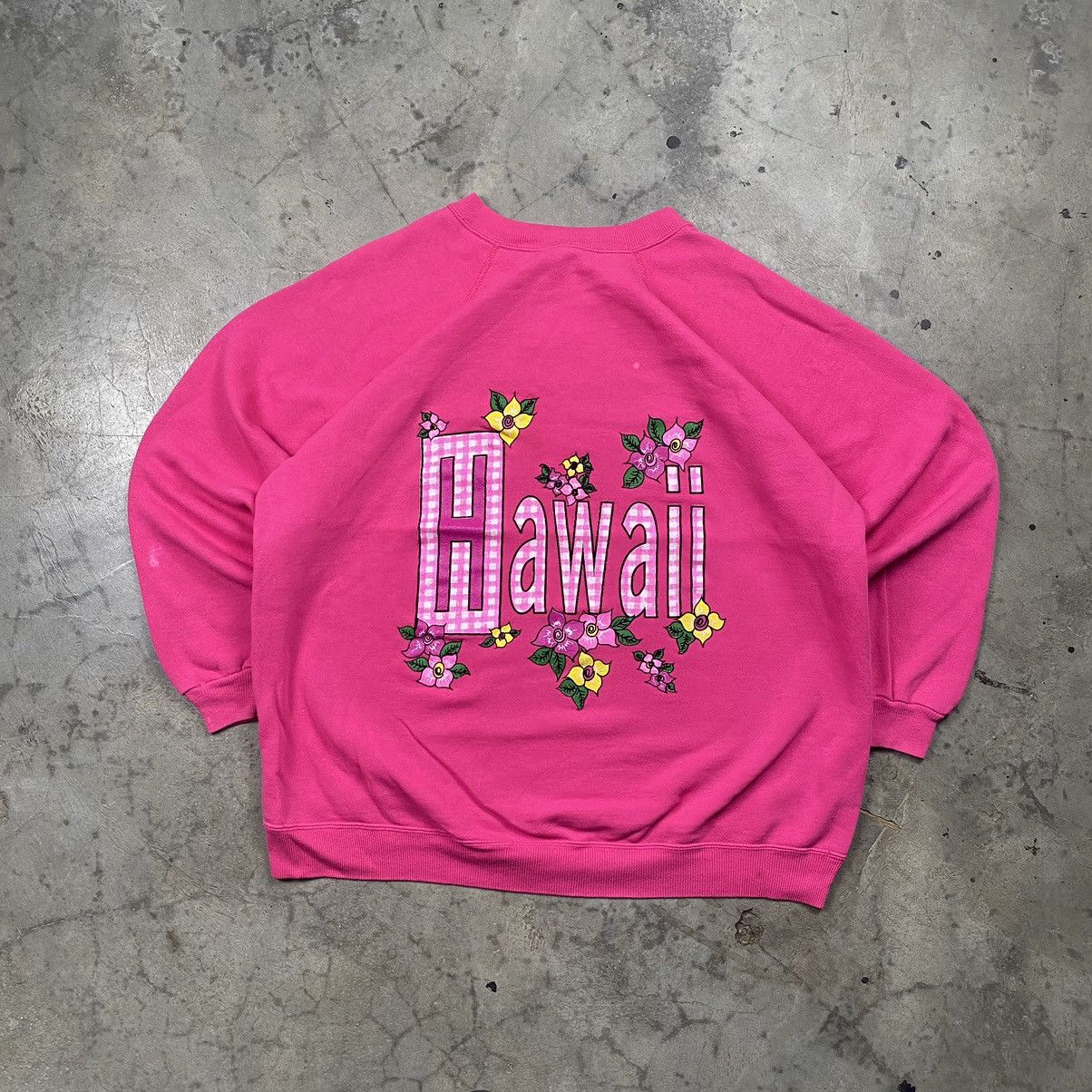 Vintage 90s Hawaii Floral Crewneck Size US XL / EU 56 / 4 - 1 Thumbnail