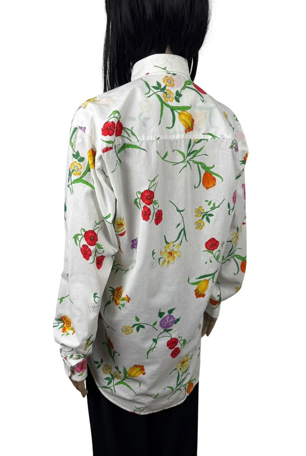 Gucci Gucci Floral Printed Shirt Vintage Cotton size 14 1/2 37 Size L / US 10 / IT 46 - 6 Thumbnail