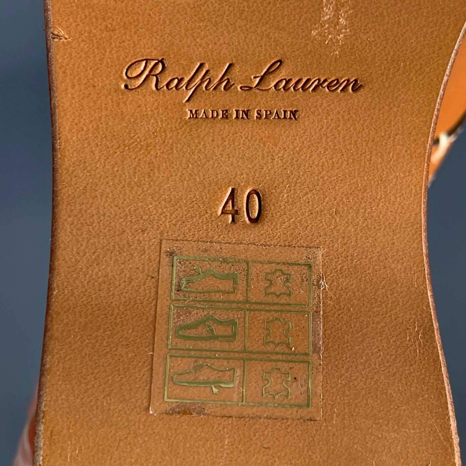 Ralph Lauren RALPH LAUREN COLLECTION Tan Leather Platform Sandals Size US 10 / IT 40 - 8 Thumbnail