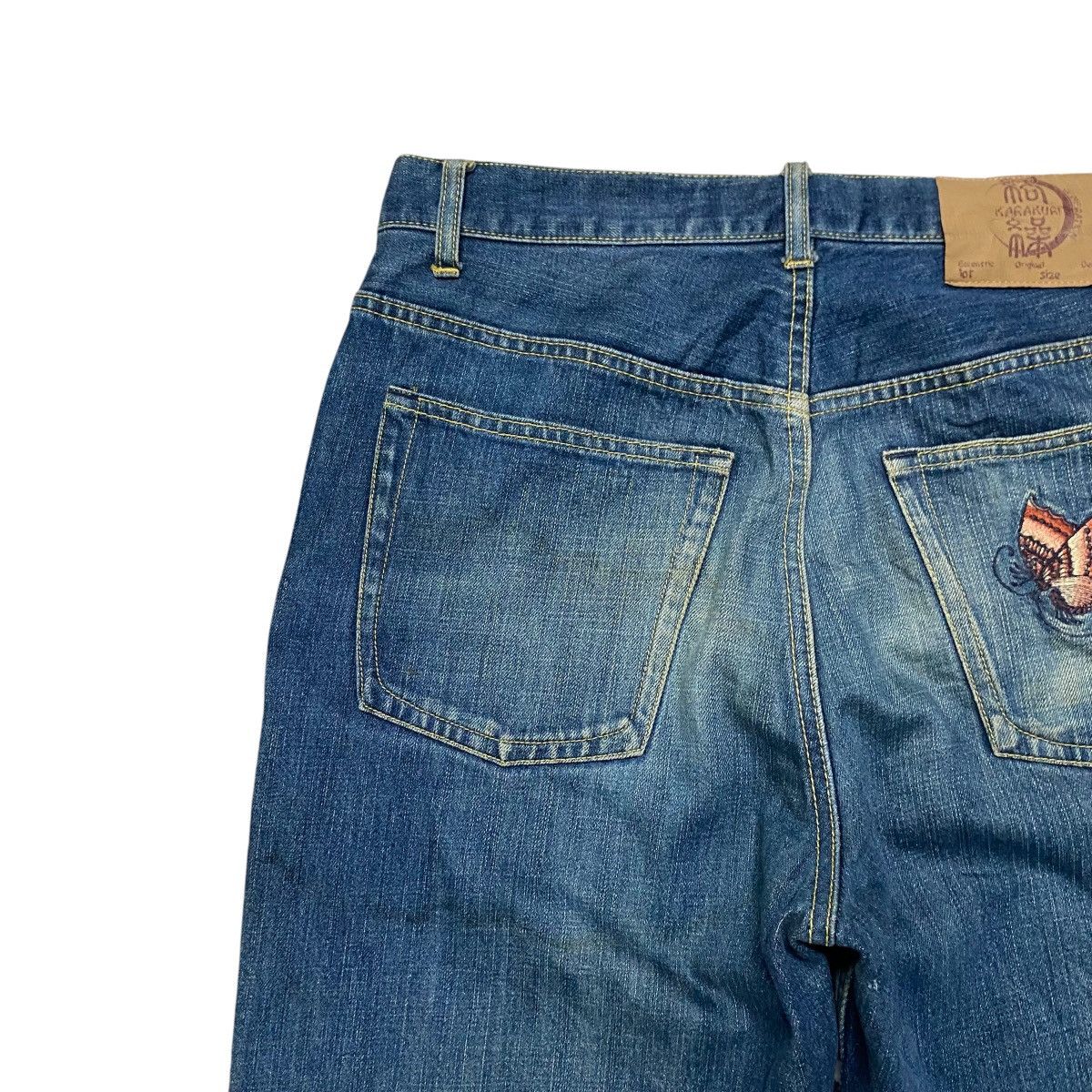 Karakuri Tamashii Vintage Karakuri Generation Denim Embroidery Butterfly Jean Size US 32 / EU 48 - 13 Thumbnail
