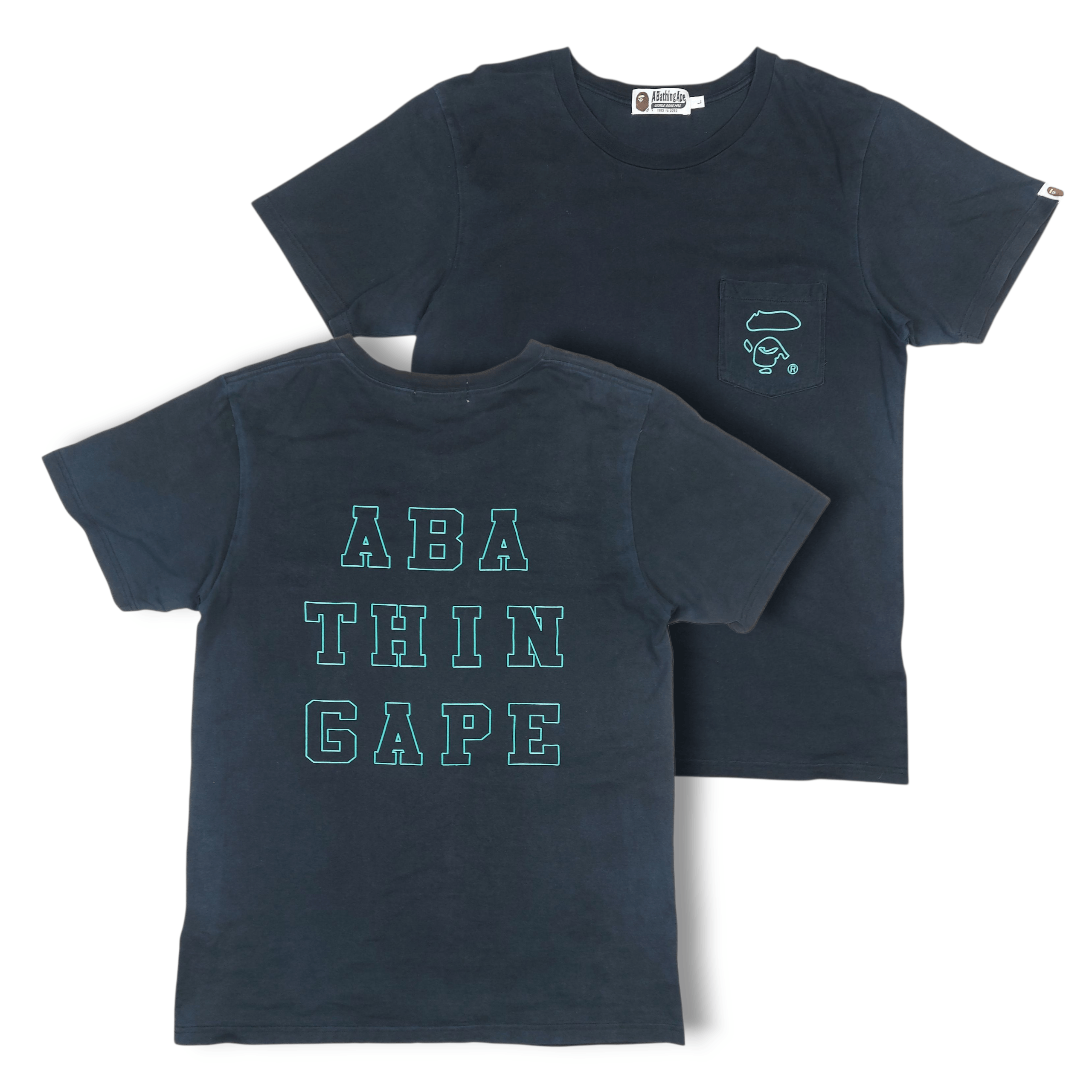 Bape Vintage Y2K Bape A Bathing Ape Pocket Double-Sided TEE Size US L / EU 52-54 / 3 - 1 Thumbnail