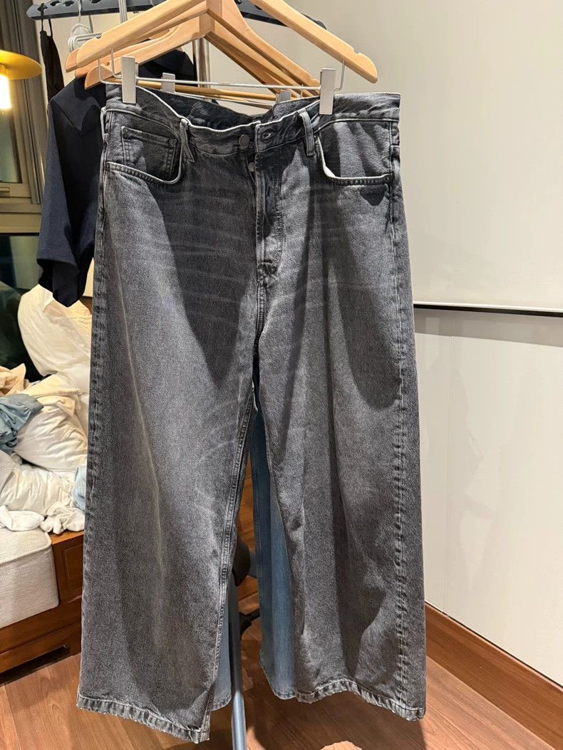 Acne Studios Acne Studios Black washed oversized loose wide-leg jeans Size US 32 / EU 48 - 4 Thumbnail