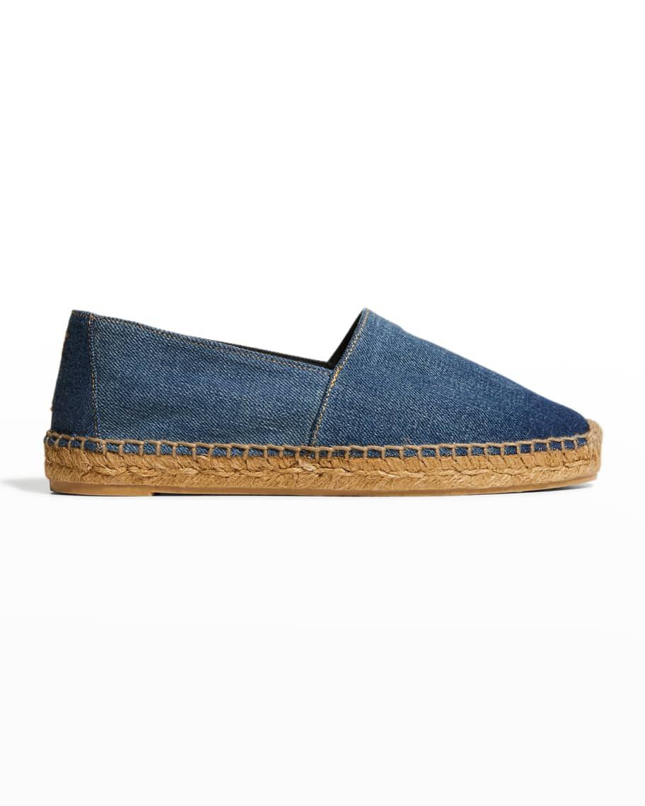 Saint Laurent Paris o1bcso1str0724 Embroidered Slip-On in Blue Size US 13 / EU 46 - 1 Thumbnail