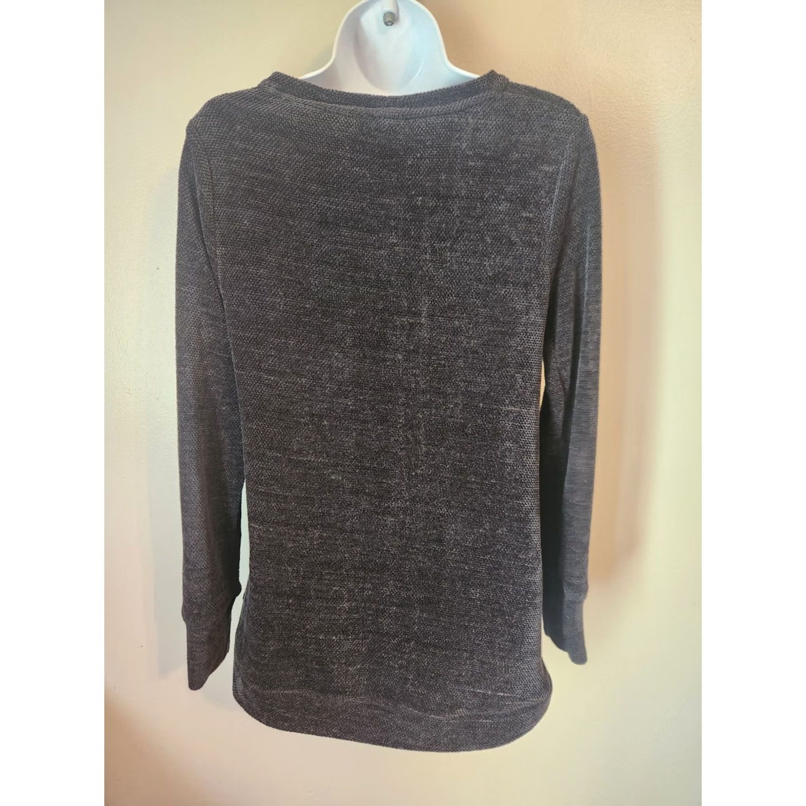 Vintage Knox Rose Sweater XS Gray Women's Crew Neck Lace Peep Shoulder Shirt Size XS / US 0-2 / IT 36-38 - 6 Thumbnail