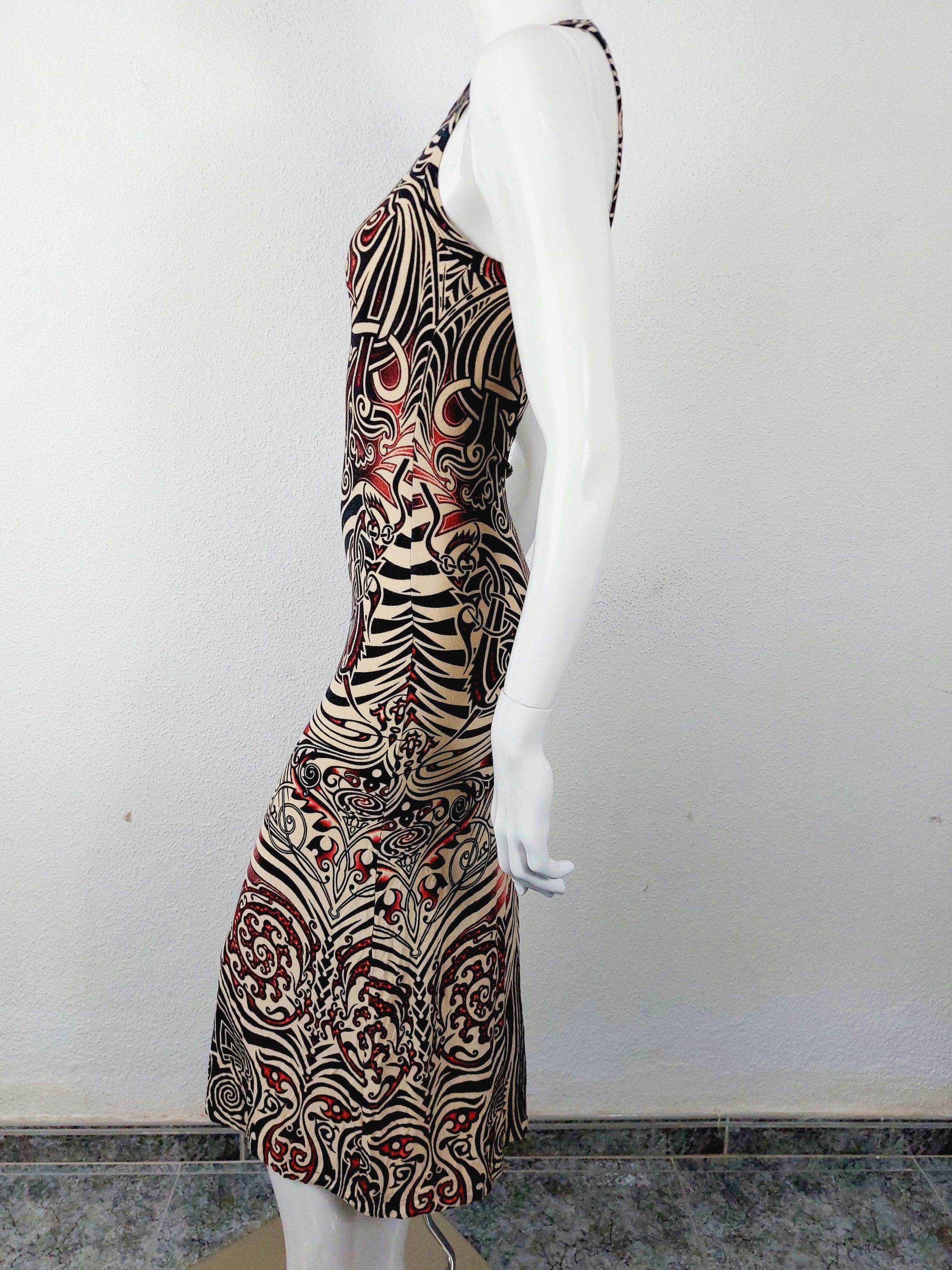 Jean Paul Gaultier Jean Paul Gaultier Maori Skeleton Drago Tattoo Dress Size M / US 6-8 / IT 42-44 - 8 Thumbnail