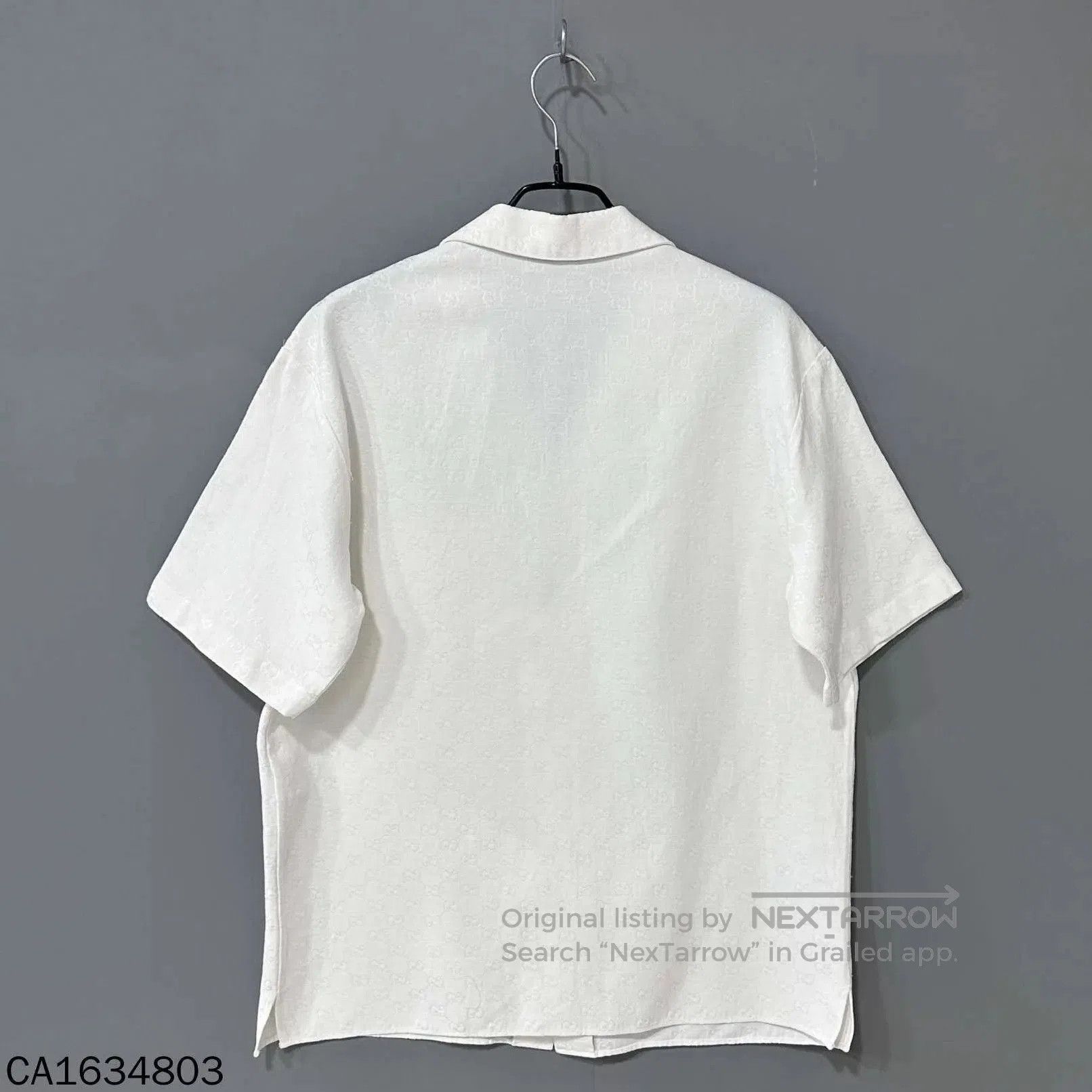 Gucci White Short Sleeve Button-Up Shirt. Size US M / EU 48-50 / 2 - 3 Thumbnail