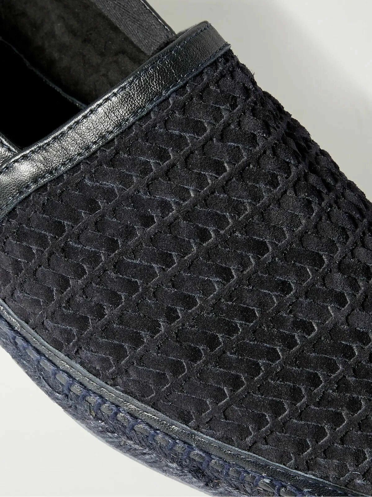 Tom Ford Barnes BRAIDED SUEDE Woven Leather Espadrille Navy Size US 7 / EU 40 - 2 Thumbnail