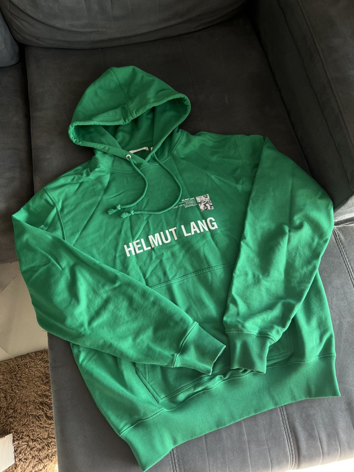 Helmut Lang Helmut Lang big logo hoodie ship one week from Spain Size US L / EU 52-54 / 3 - 1 Thumbnail