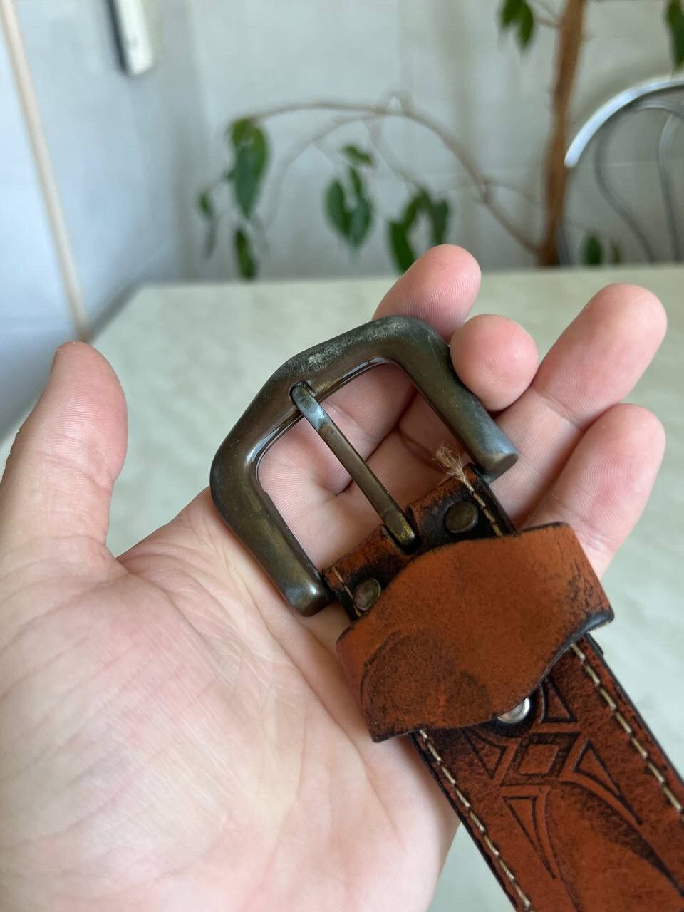 Vintage VINTAGE HARLEY DAVIDSON LEATHER BELT BROWN Size ONE SIZE - 9 Thumbnail