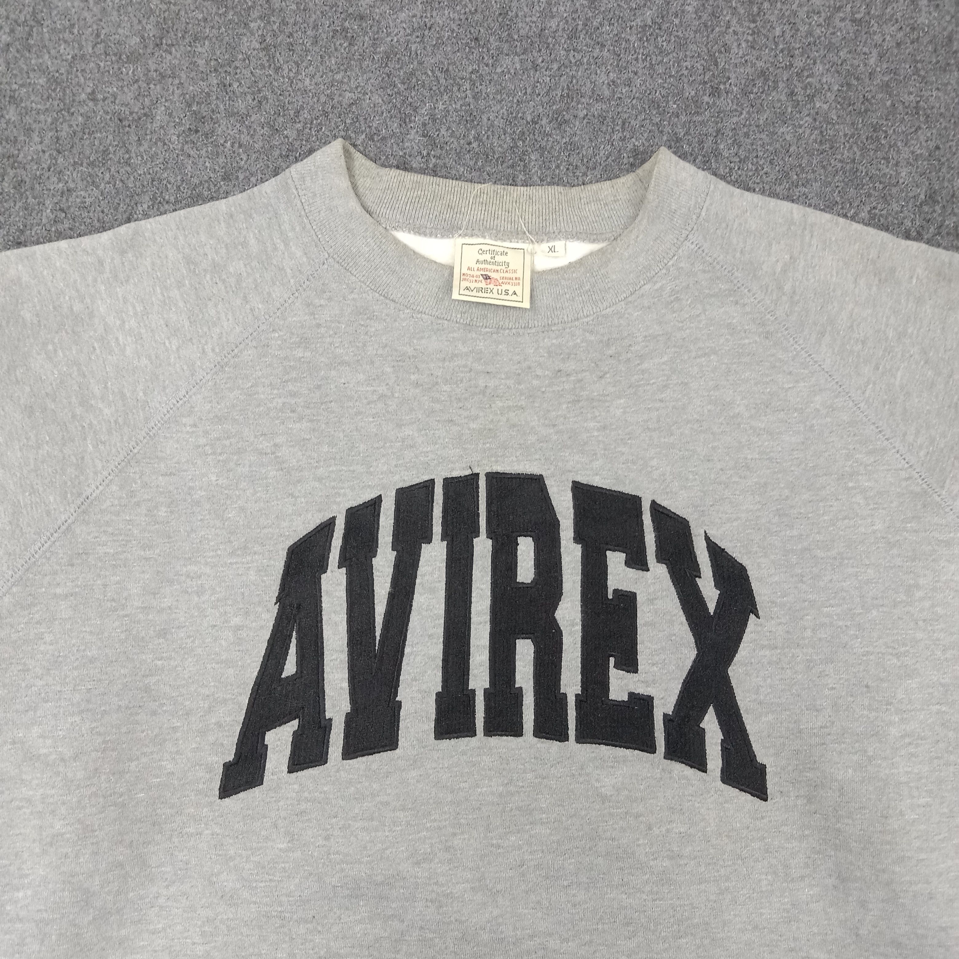 Avirex × Vintage Avirex USA Military Style Spellout Sweatshirt Size US L / EU 52-54 / 3 - 2 Thumbnail