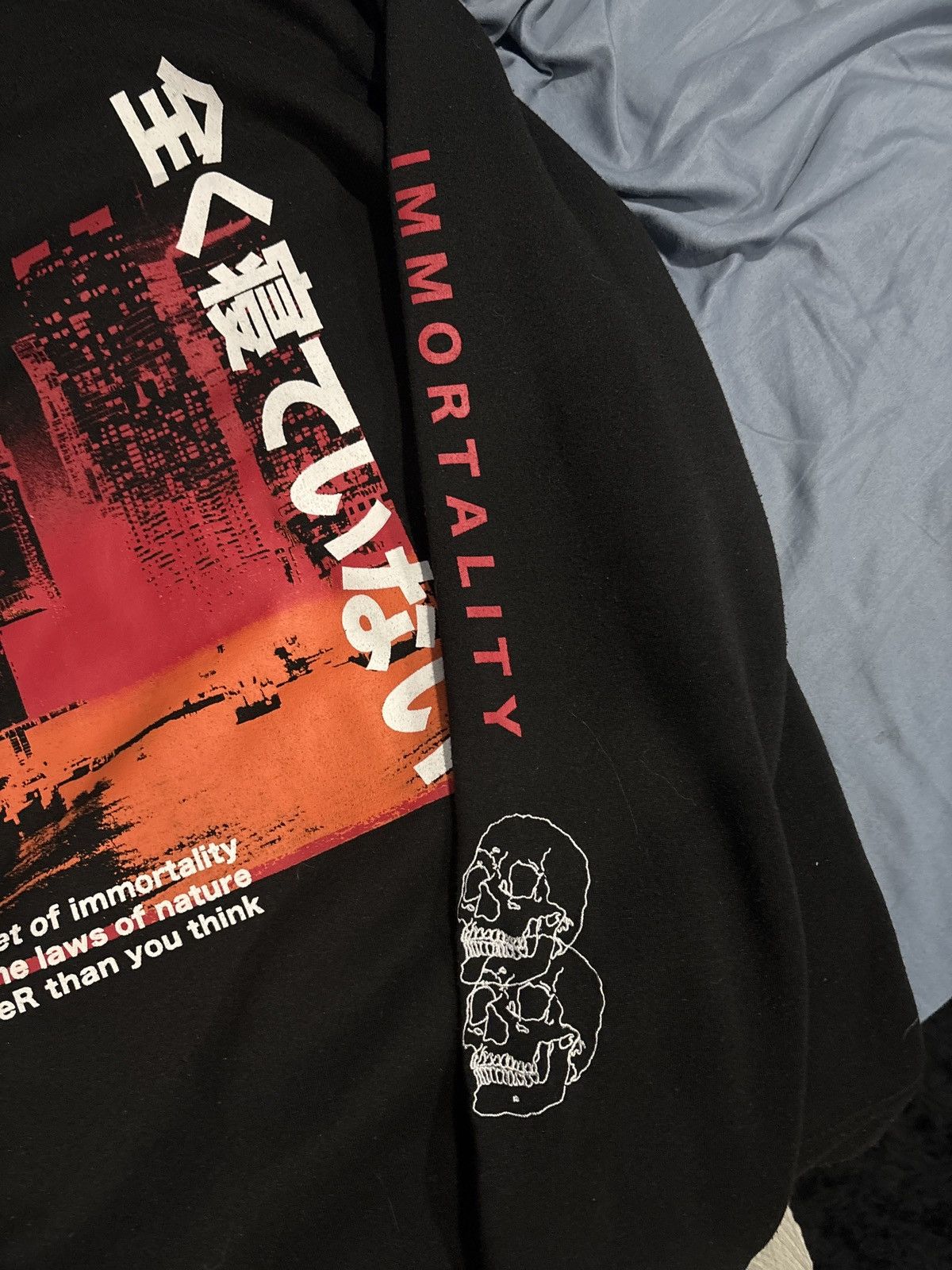 Other Japanese Graphic Skull Hoodie Black Vaporwave Streetwear Size US L / EU 52-54 / 3 - 8 Thumbnail