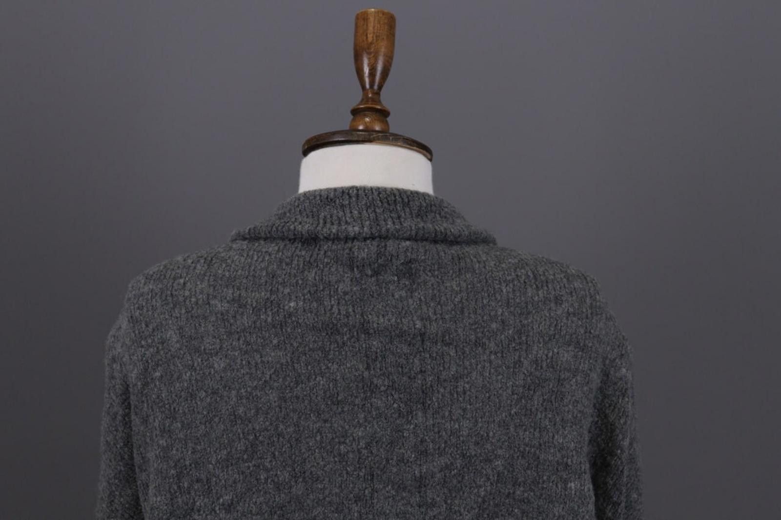 Designer Grizas Gray Wool Lagenlook Textured Sweater Size XL Size XL / US 12-14 / IT 48-50 - 11 Thumbnail