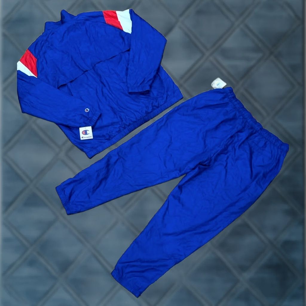 Champion VINTAGE DREAM USA Champion Track Suit 2XL Jacket Pants Blue Men Size 48R - 1 Thumbnail