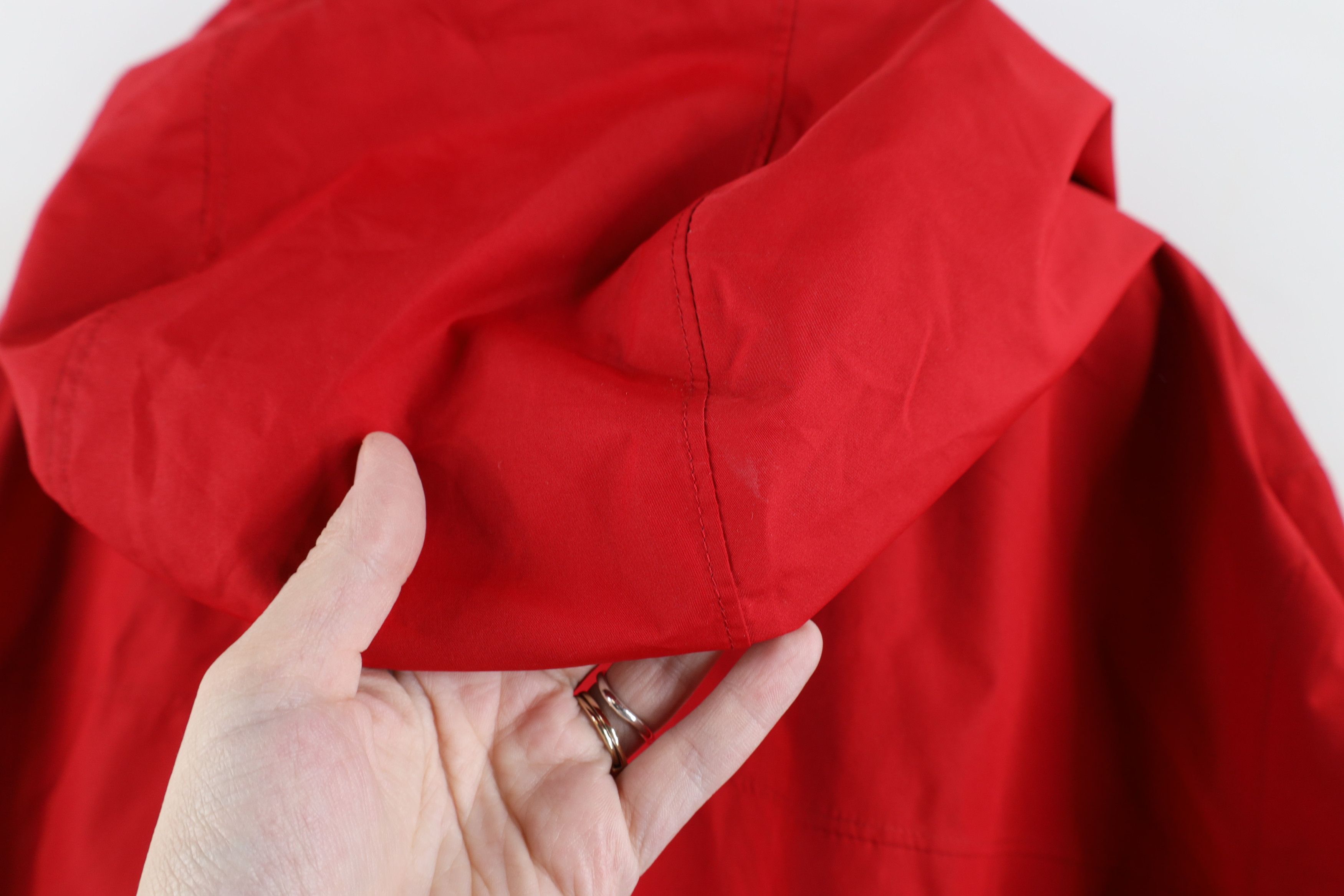 Lands' End × Vintage Vintage Lands End Hooded Full Zip Rain Parka Jacket Red Size 3XL / US 20-22 - 13 Thumbnail