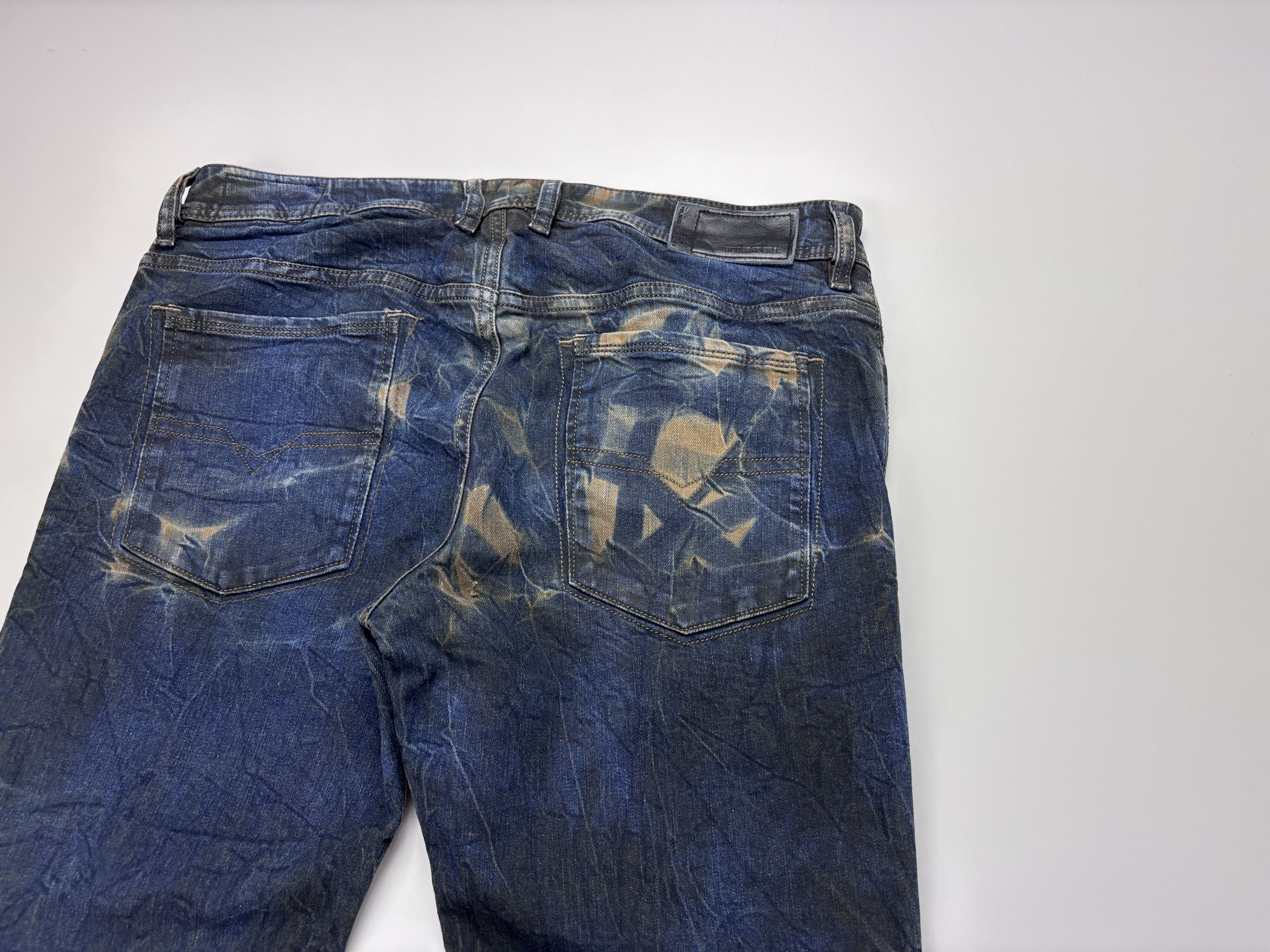 Diesel Mens Diesel Sleenker-d Marble Wash Deinm Jeans Blue Size 32 Size US 32 / EU 48 - 6 Thumbnail