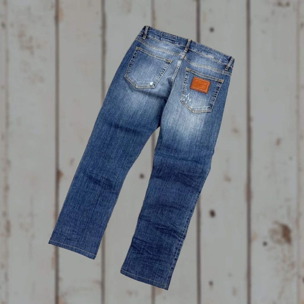 Dolce & Gabbana Dolce&Gabbana Jeans Slim Men 48 Blue Denim Logo 5-Pocket Zip Inseam 33 Leather? (Note: adjust) Size US 32 / EU 48 - 1 Thumbnail