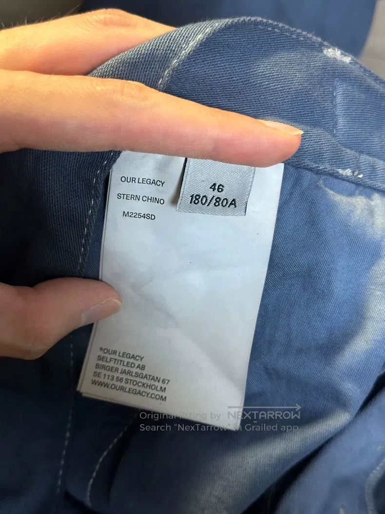 Our Legacy Our Legacy Cotton washed texture straight leg pants Size US 30 / EU 46 - 2 Thumbnail