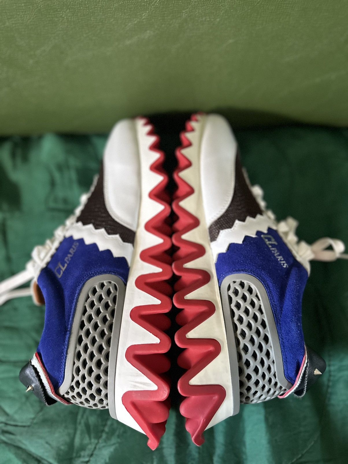 Christian Louboutin Christian Louboutin Loubishark Mix-Media Red Sole Sneakers Size US 11 / EU 44 - 7 Thumbnail