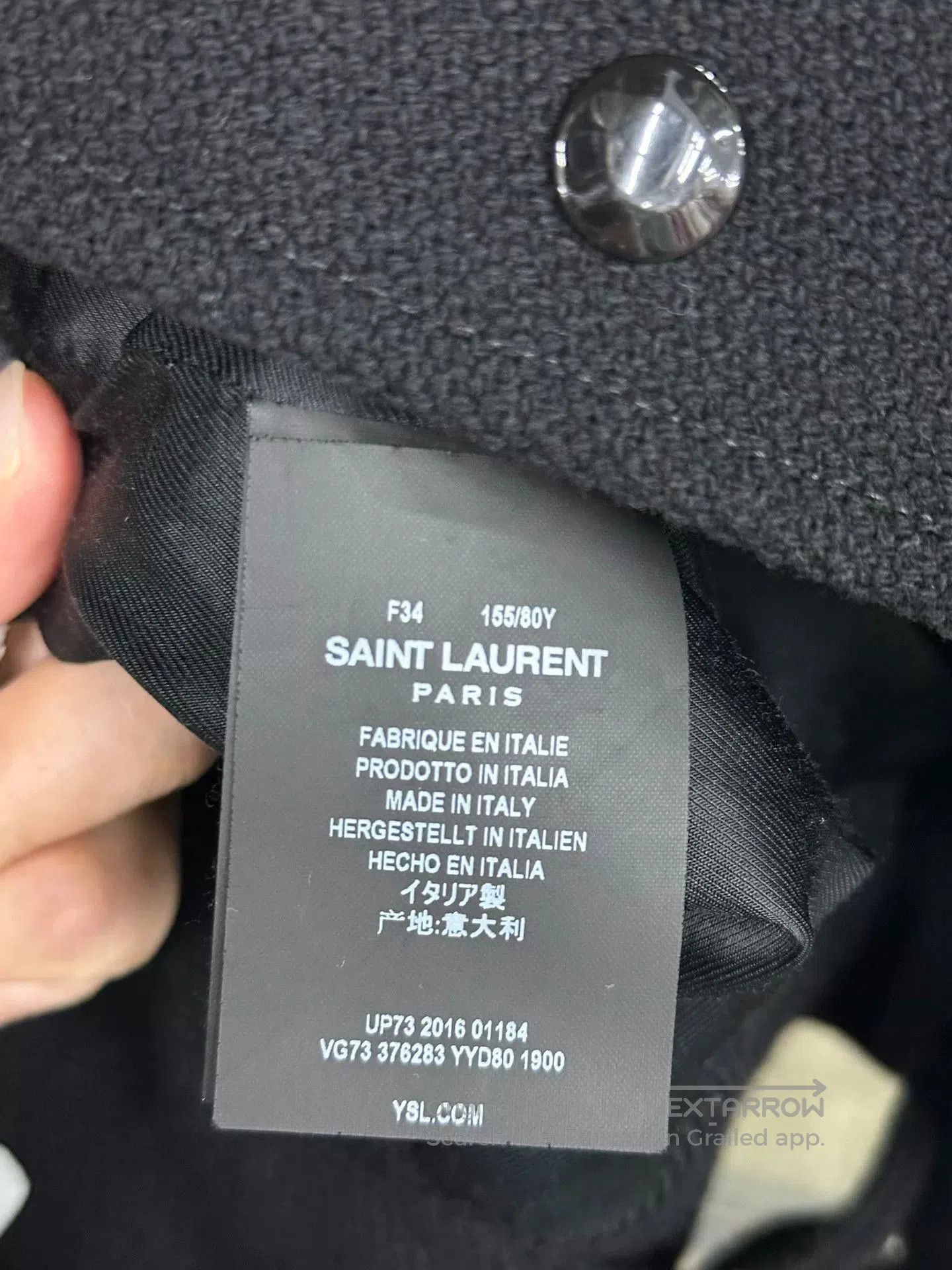 Saint Laurent Paris Saint Laurent Black White Baseball Jacket. Size XXS / US 00 / IT 34 - 4 Thumbnail