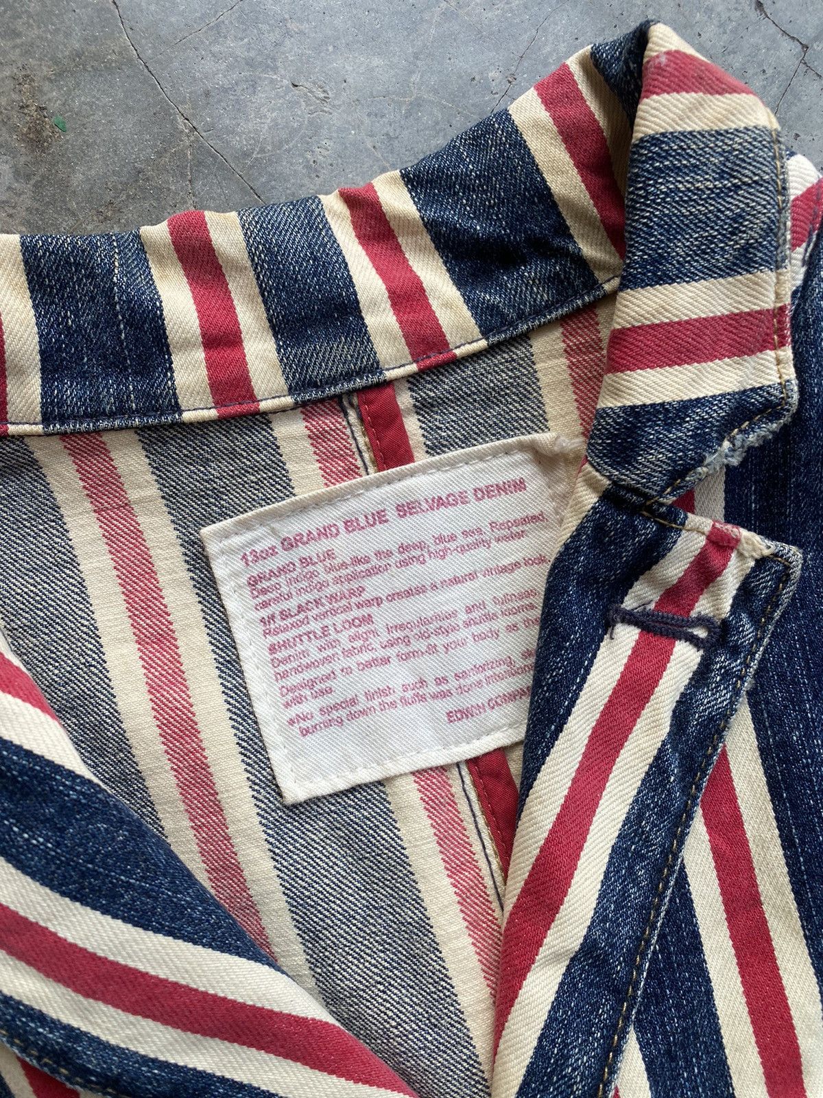 Edwin 🔥 Rare 🔥 Vintage Edwin 13oz Grand Blue Selvage Denim Size US M / EU 48-50 / 2 - 5 Thumbnail