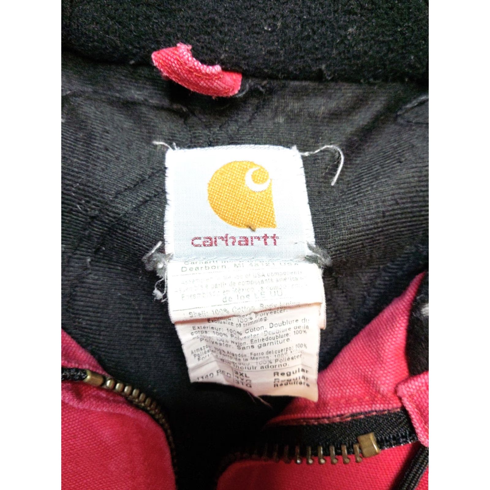 Carhartt VINTAGE Carhartt J140 RED Jacket Mens 3XL Hooded Workwear Union USA Coat Thrash 90s Jacket Size US XXL / EU 58 / 5 - 6 Thumbnail