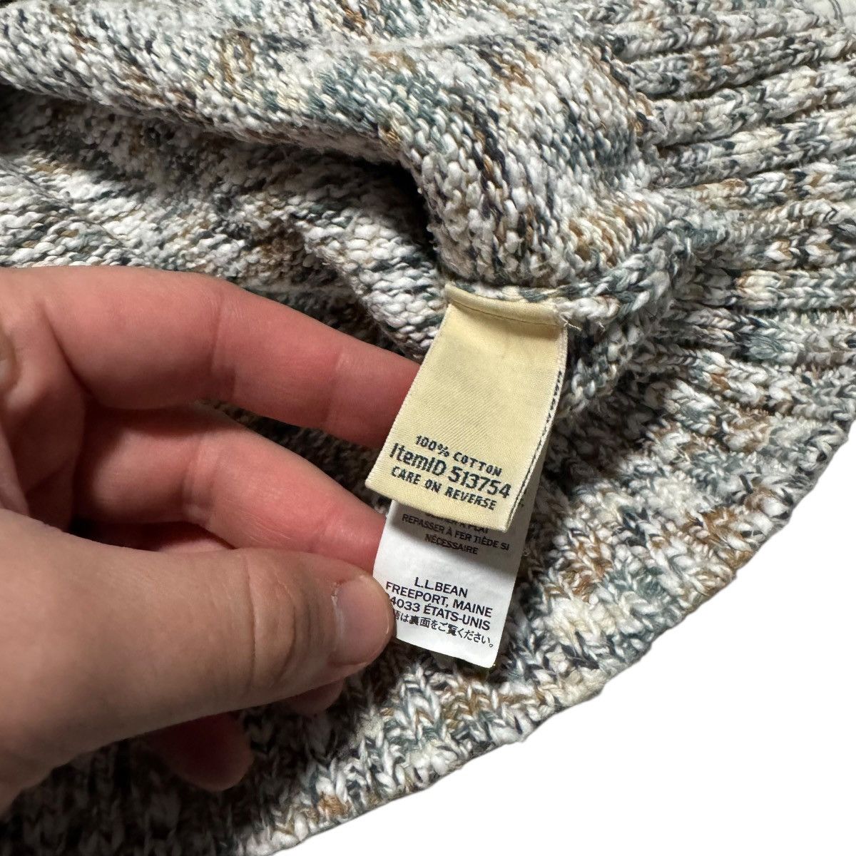 L.L. Bean L.L. Bean Cotton Mock Neck Sweater Women's Large Regular Size L / US 10 / IT 46 - 5 Thumbnail