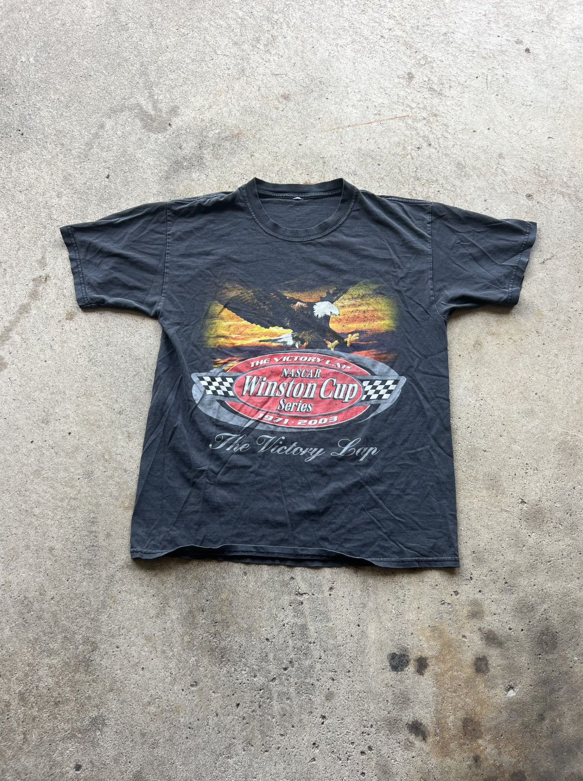 NASCAR Vintage Y2K Faded Black NASCAR Winston Cup Racing Tee Shirt Size US L / EU 52-54 / 3 - 2 Thumbnail