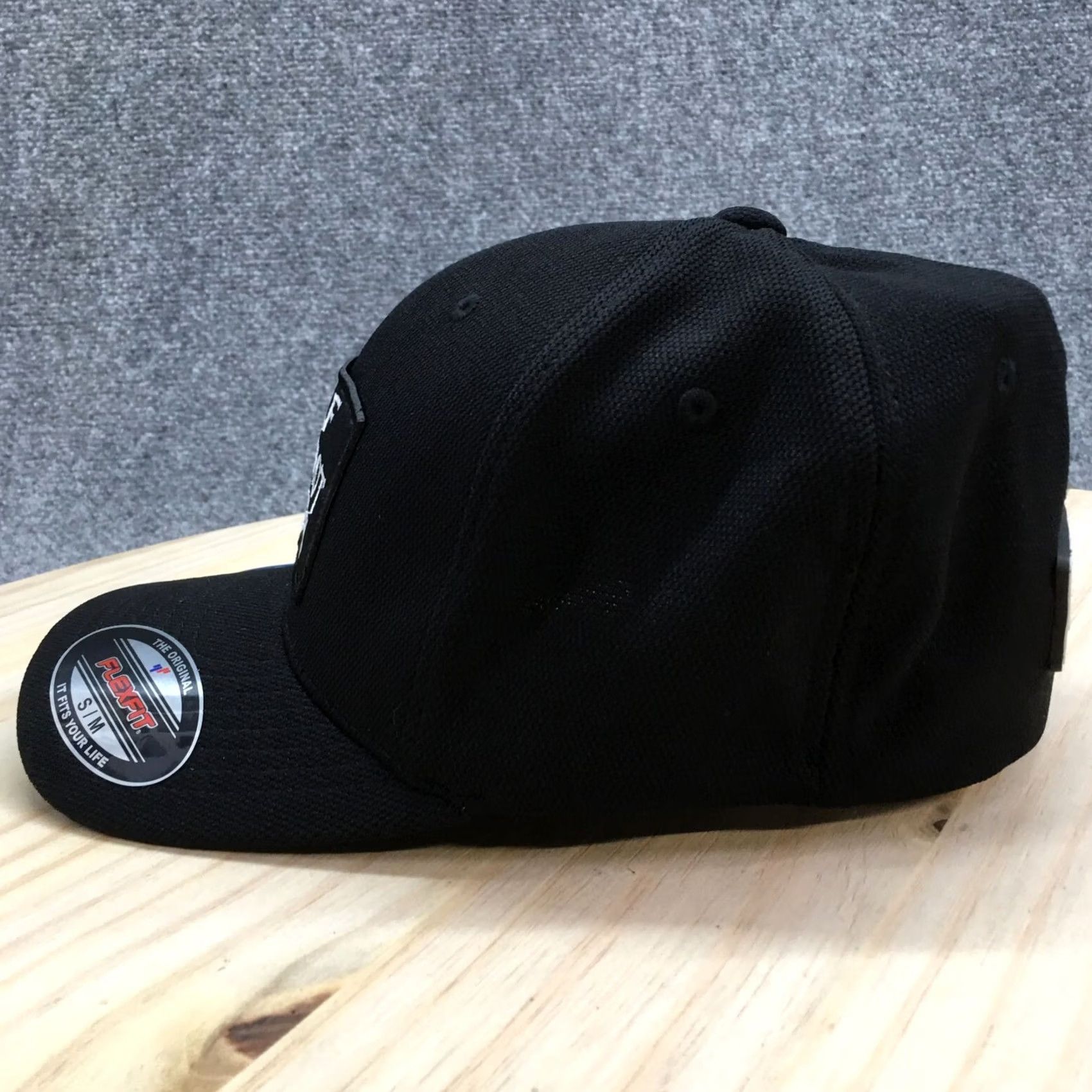 Vintage Flexfit Hat Mens S Black Golf Foxtrol Yankee Fitted Cap Honey Badger Yupoong Size ONE SIZE - 4 Thumbnail
