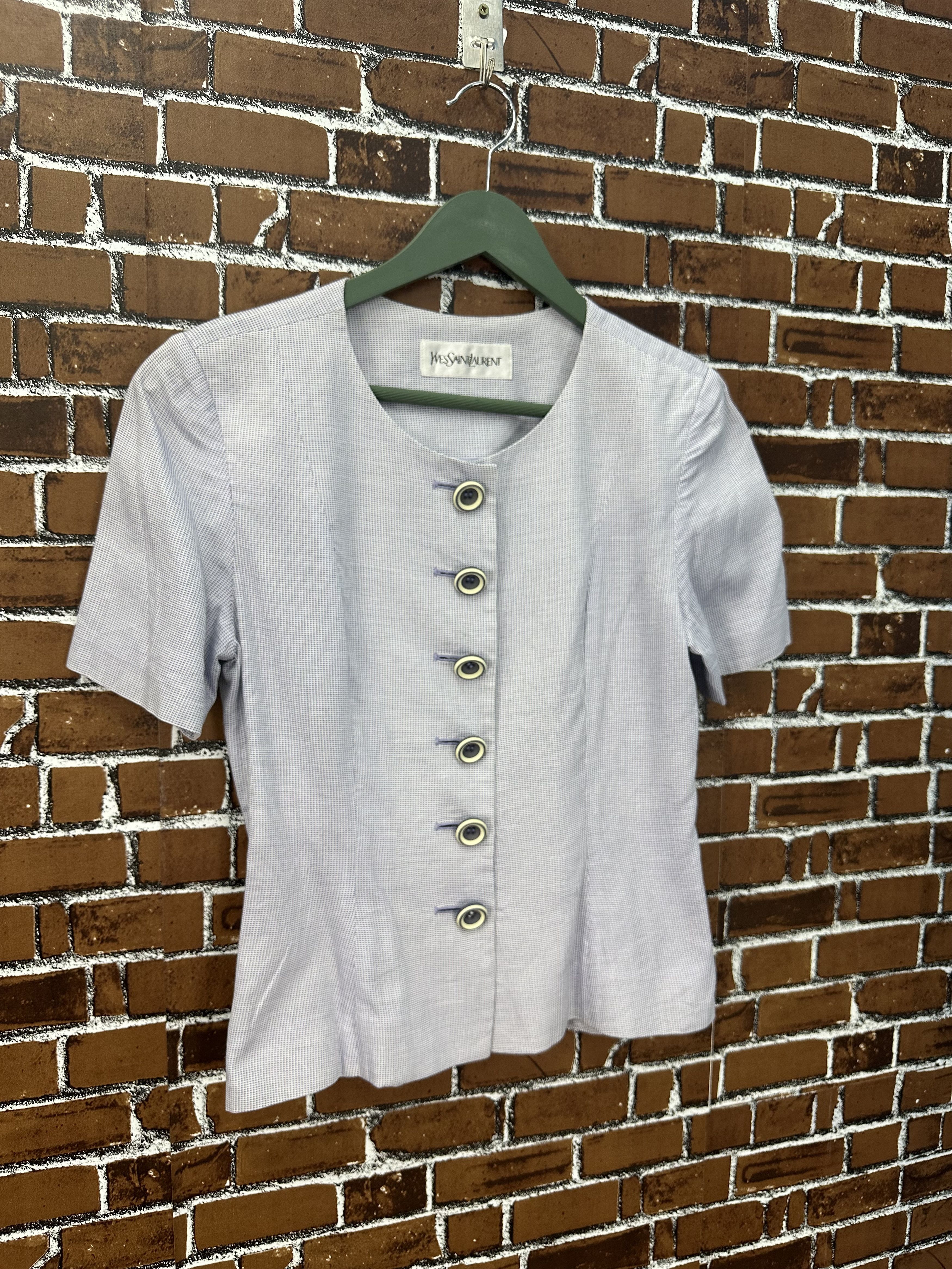 Yves Saint Laurent Yves Saint Laurent Button Crop Top VT11 Size XS / US 0-2 / IT 36-38 - 2 Thumbnail