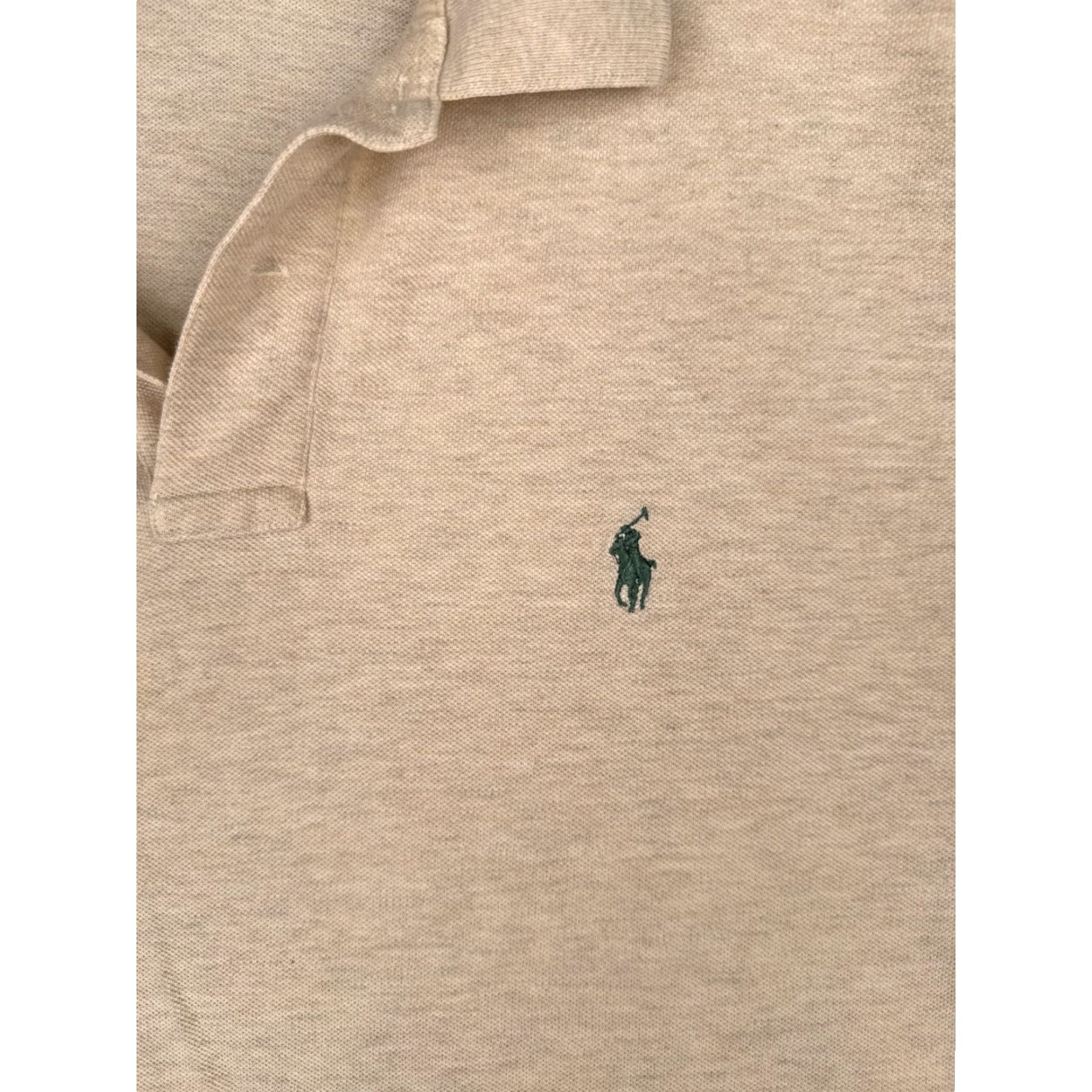 Ralph Lauren VINTAGE Ralph Lauren Polo Shirt Men 2XL Beige Short Sleeve 100% Cotton, Slim Fit, Logo, Button, Collared, Knit, Regular Size, 80s Golf Theme, Mens Size US XXL / EU 58 / 5 - 6 Thumbnail