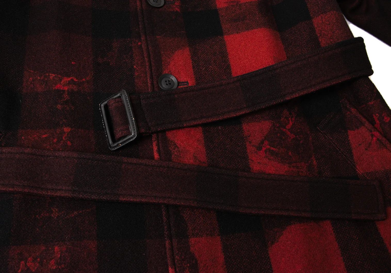 Yohji Yamamoto Yohji Yamamoto Stand Collar Coat Black Red Size US S / EU 44-46 / 1 - 9 Thumbnail