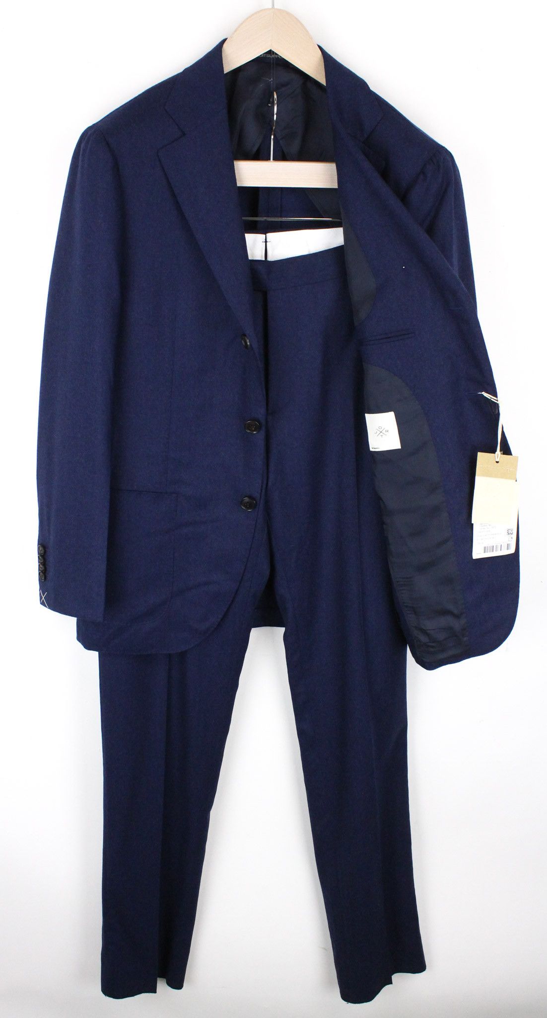 image of Suitsupply La Spalla Uk38R Jort Blue Melange Wool Cashmere Suit 69093, Men's