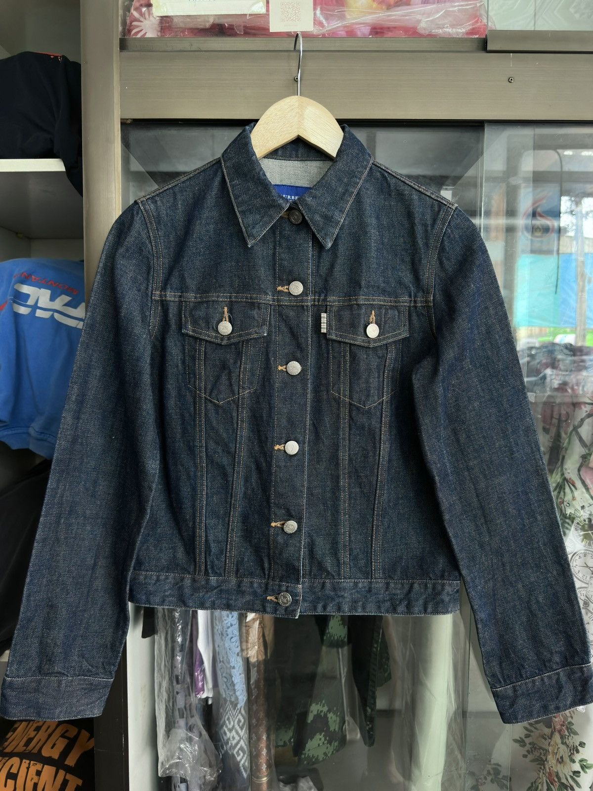 Burberry Burberry Blue Label Denim Jacket Made in Japan (Size 38) Size S / US 4 / IT 40 - 1 Thumbnail