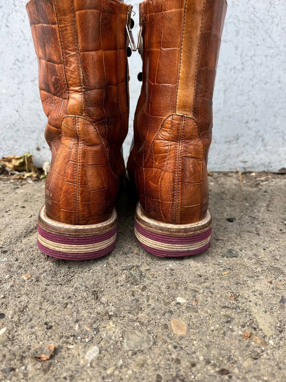 If Six Was Nine Vintage As 98 Guidi style Leather Faded Biker High Boots Size US 5.5 / EU 38 - 5 Thumbnail