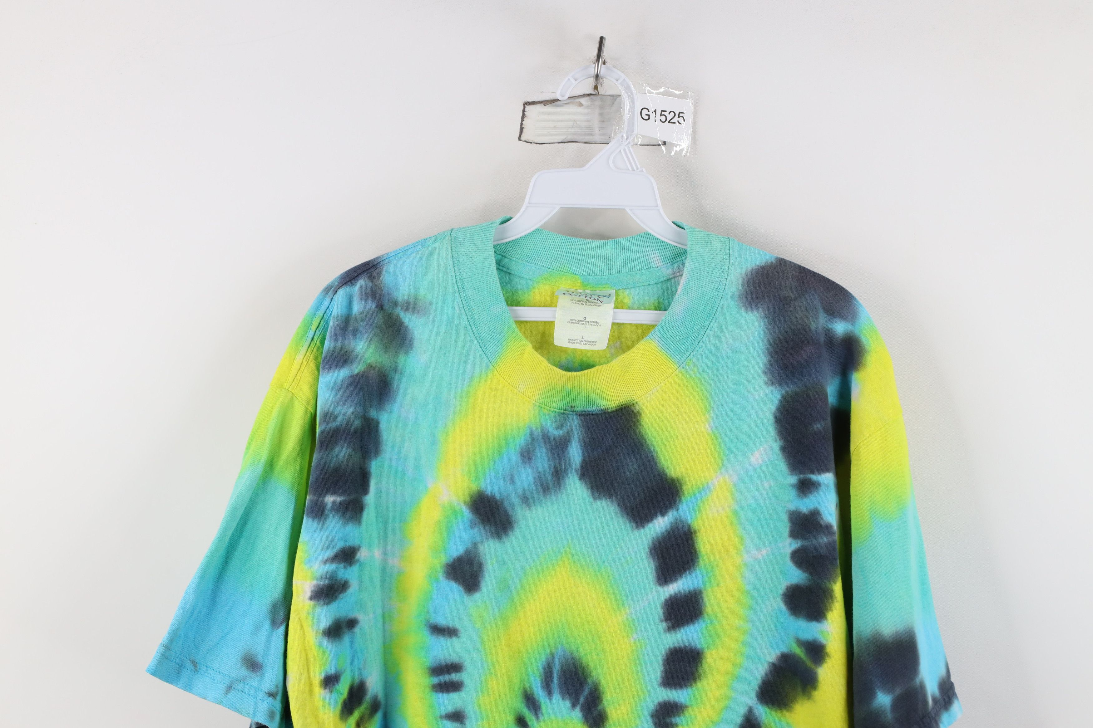 Vintage Vintage 90s Streetwear Tie Dye Acid Wash T-Shirt Trippy Size US L / EU 52-54 / 3 - 2 Thumbnail
