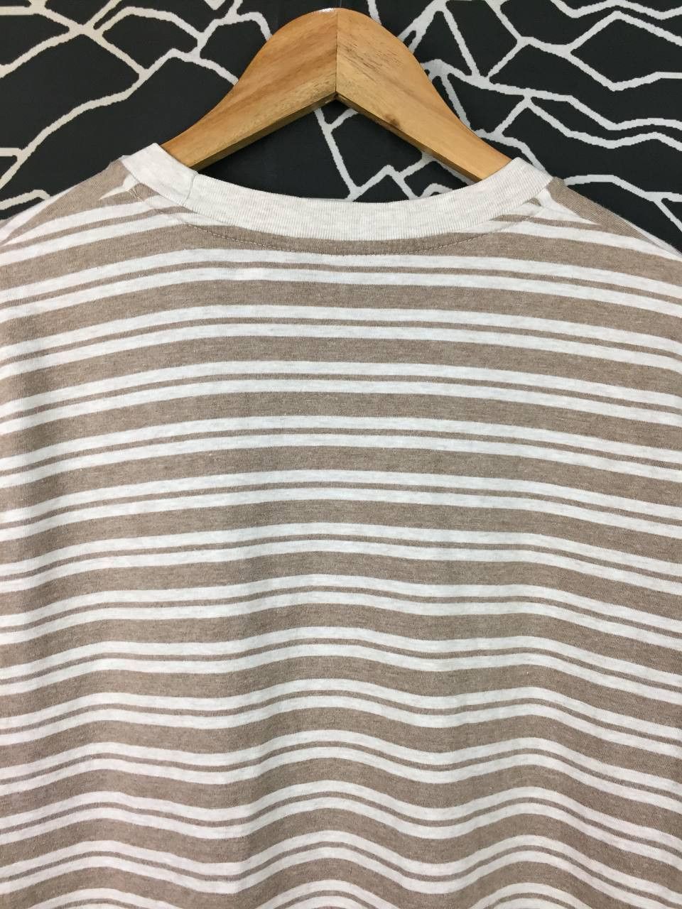 Gap Vtg GAP Striped Earth Tone Boho 90s Y2K Pocket Tee Size US M / EU 48-50 / 2 - 6 Thumbnail
