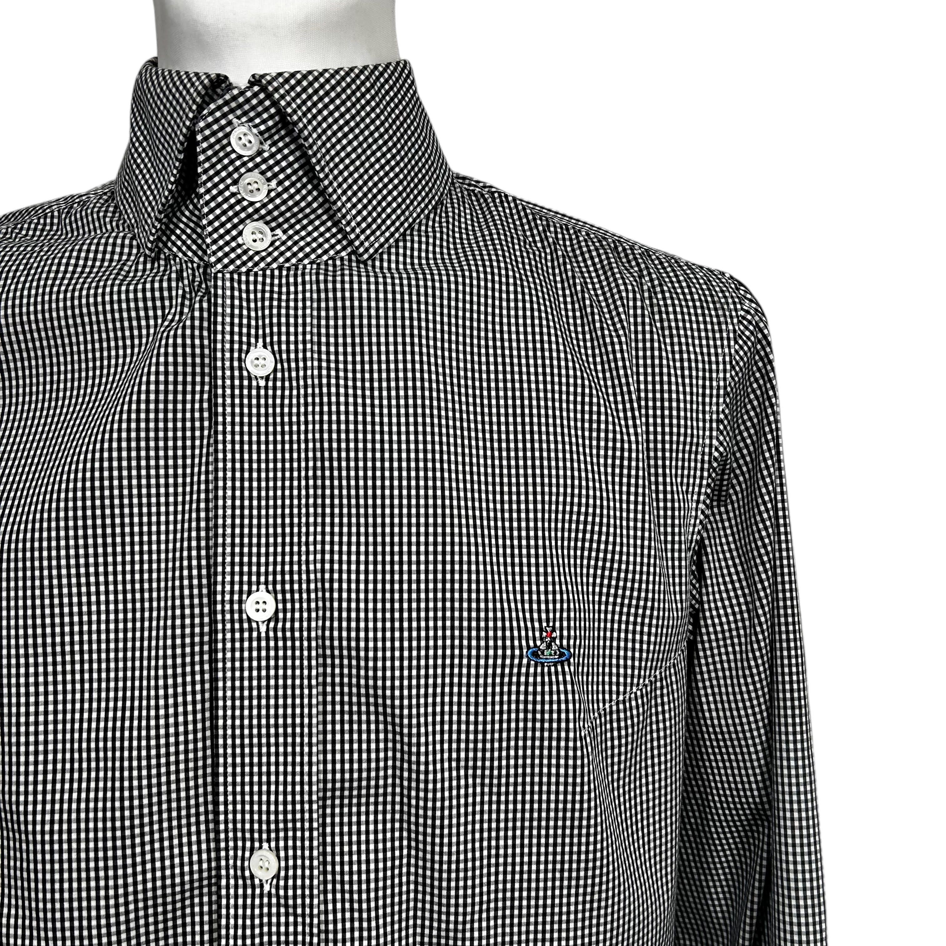 Vivienne Westwood Vivienne Westwood Black White Microcheck Shirt Size 4 Size US XL / EU 56 / 4 - 3 Thumbnail